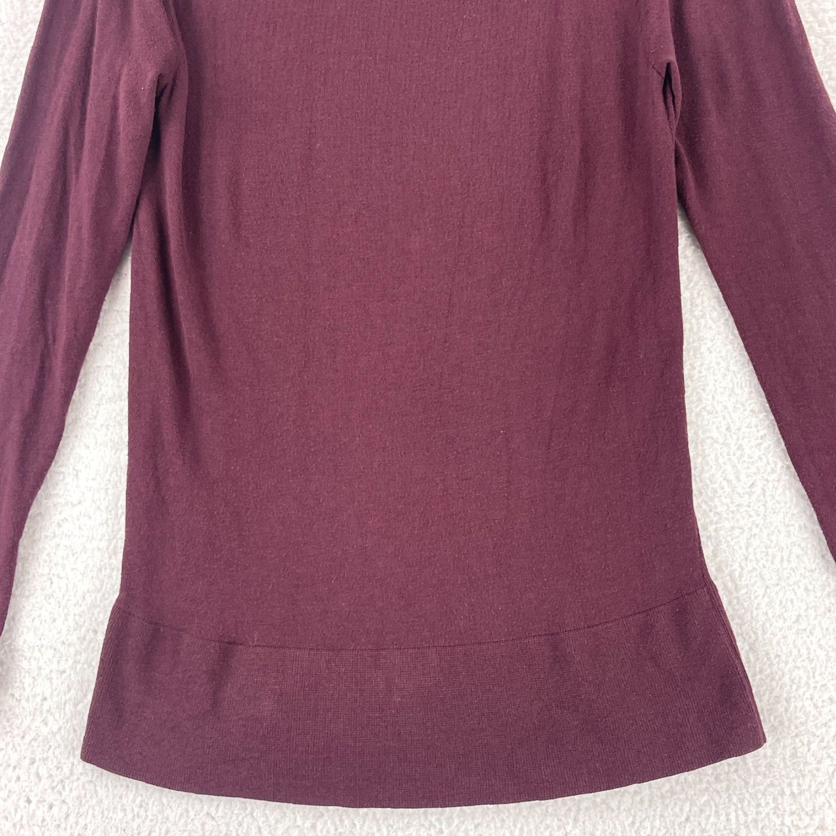 Vintage Peruvian Connection Burgundy Turtle Neck Shirt Womens Small Long Sleeve Cotton Size S / US 4 / IT 40 - 5 Thumbnail