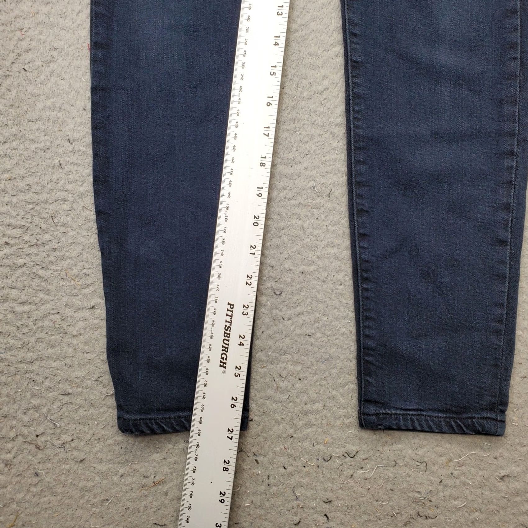 Vintage Liverpool Jeans Women's 2/26 Blue Denim High Rise Dark Wash Stretch Ankle Skinny Jeans Size 26" / US 2 / IT 38 - 4 Thumbnail