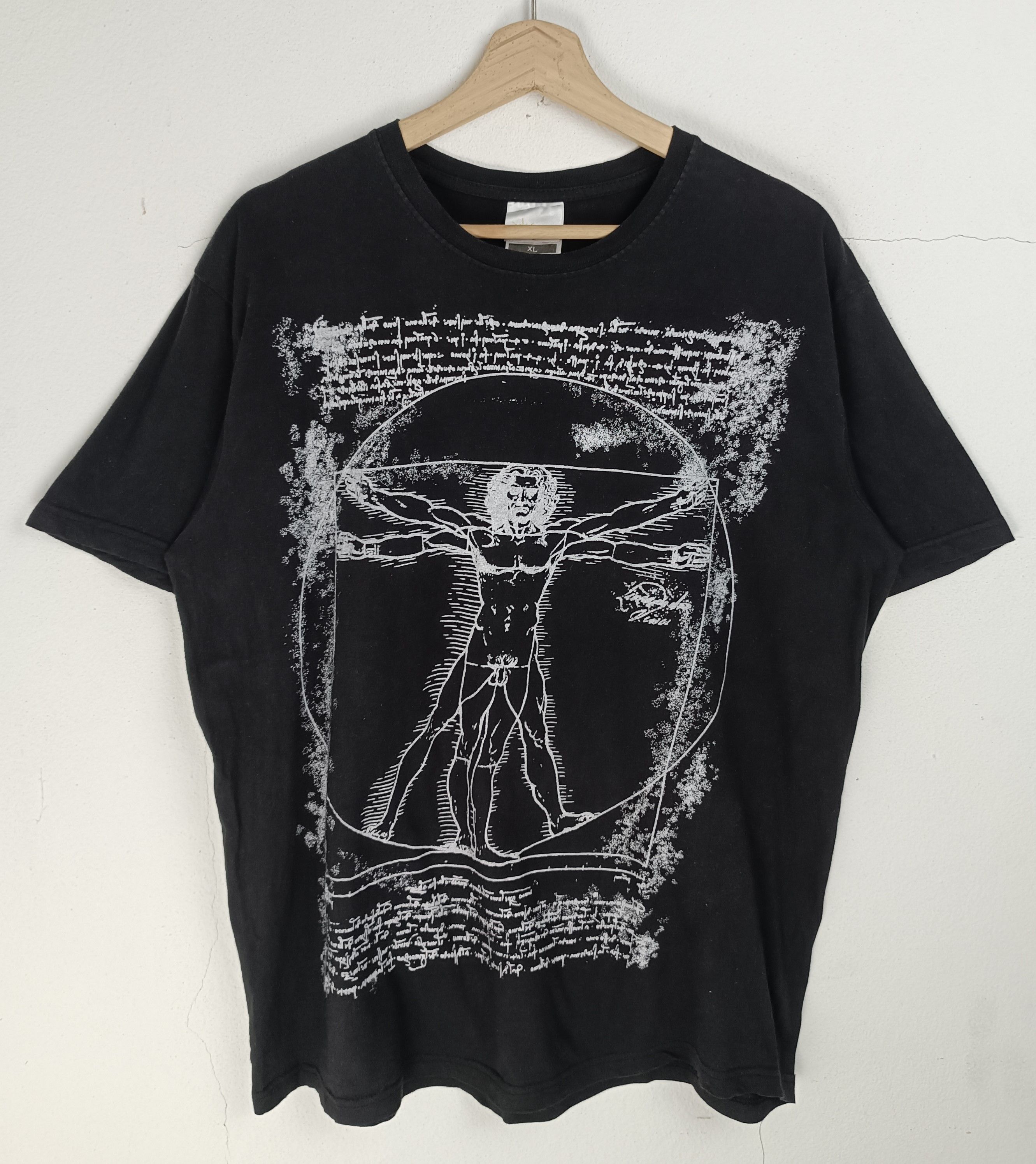 Other VINTAGE LEONARDO DAVINCI VITRUVIAN MAN ART TEE gogh dali Size US XL / EU 56 / 4 - 3 Thumbnail