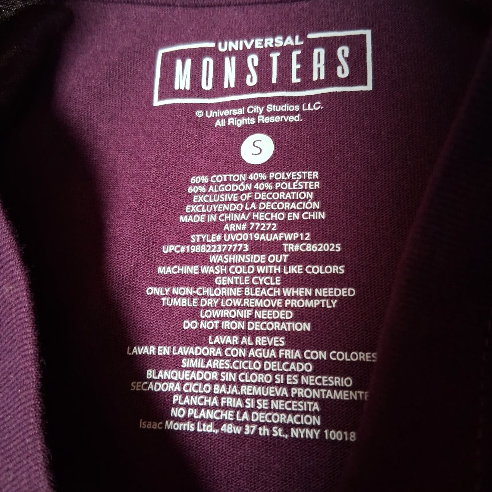 Vintage Universal Studios Monsters Dracula Shirt Women Small Purple Graphic Horror NEW Movie Monster Film Womens Size S / US 4 / IT 40 - 7 Thumbnail