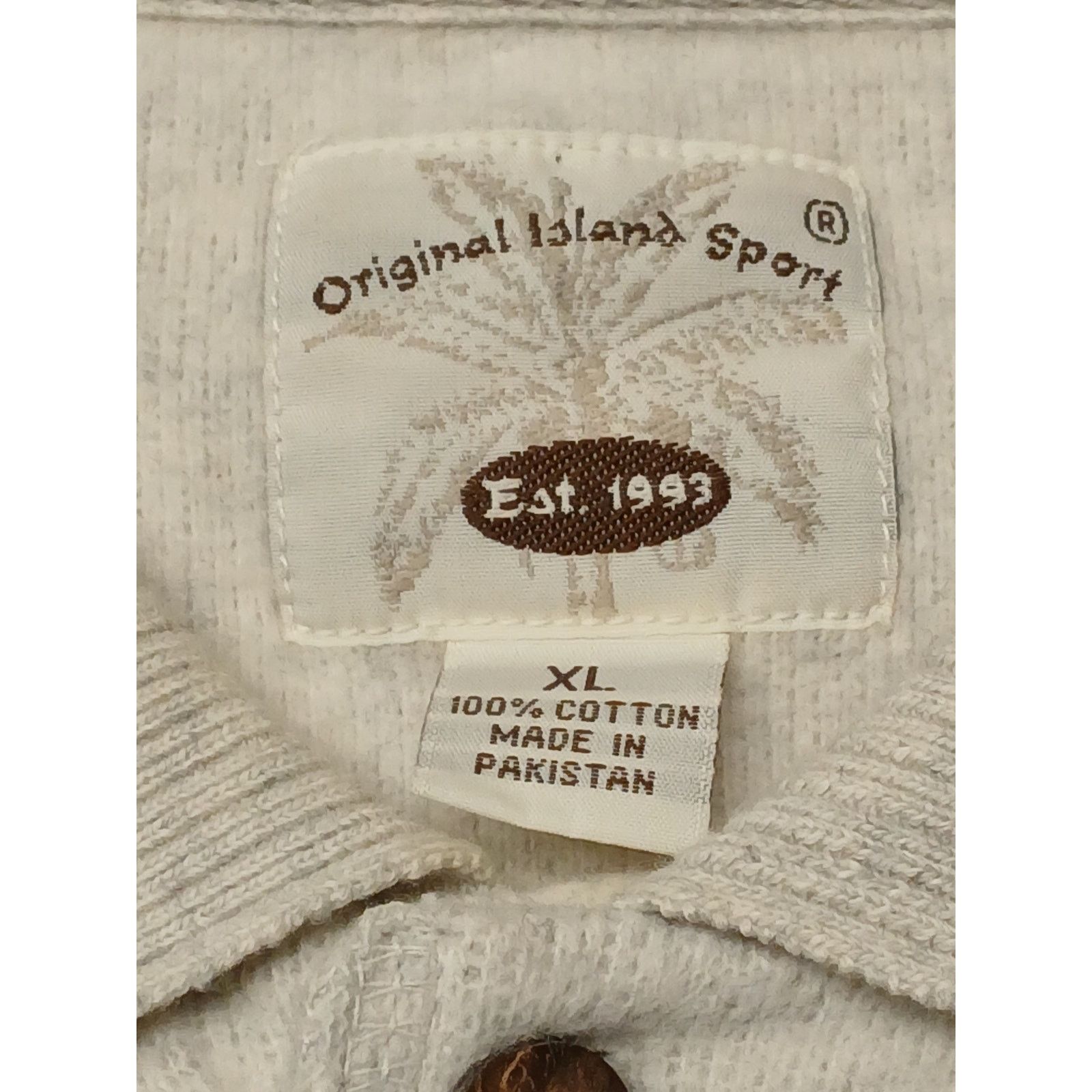 Other Original Island Sport (XL) Ivory Long Button Pullover Shirt Size US XL / EU 56 / 4 - 6 Thumbnail