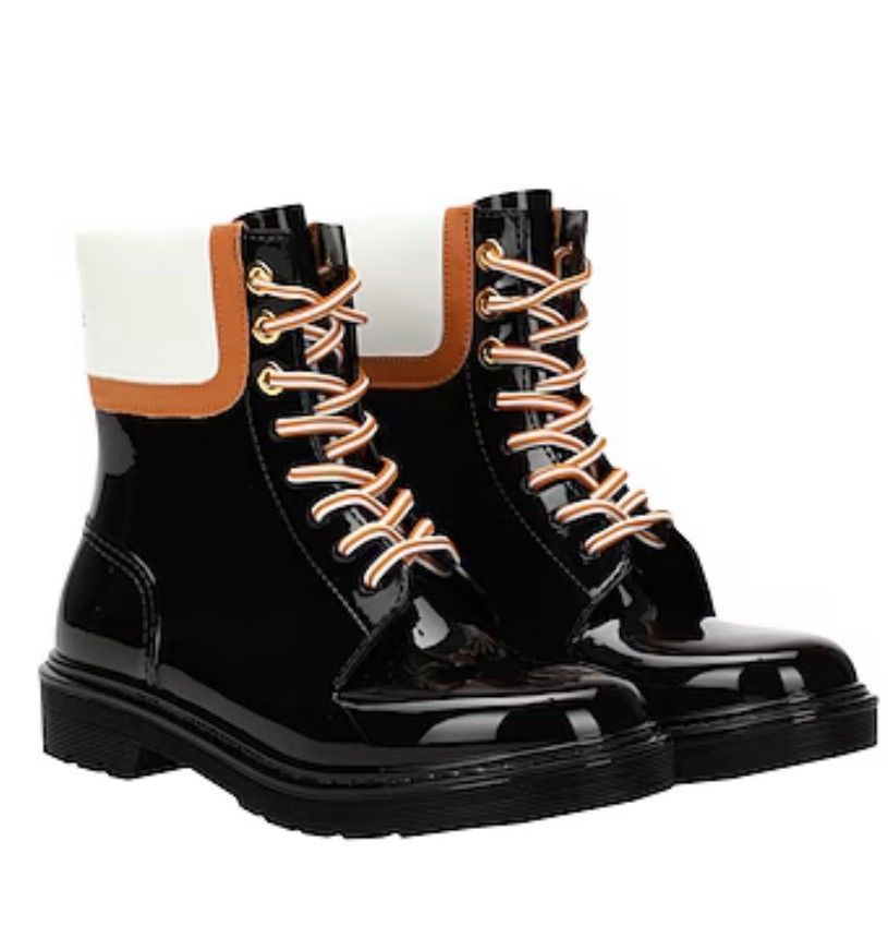 See by Chloe See by Chloe Black Patent Lace-Up Ankle Boots 7.5 Size US 7.5 / IT 37.5 - 6 Thumbnail