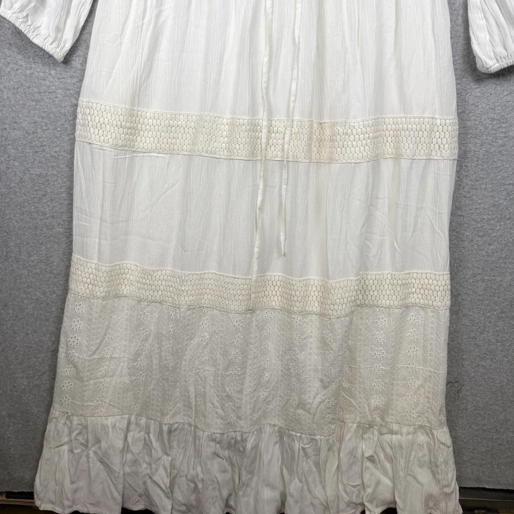 Beverly Hills Polo Club VINTAGE Beverly Hills Polo Club Dress Maxi White Tiered Womens M Size M / US 6-8 / IT 42-44 - 3 Thumbnail