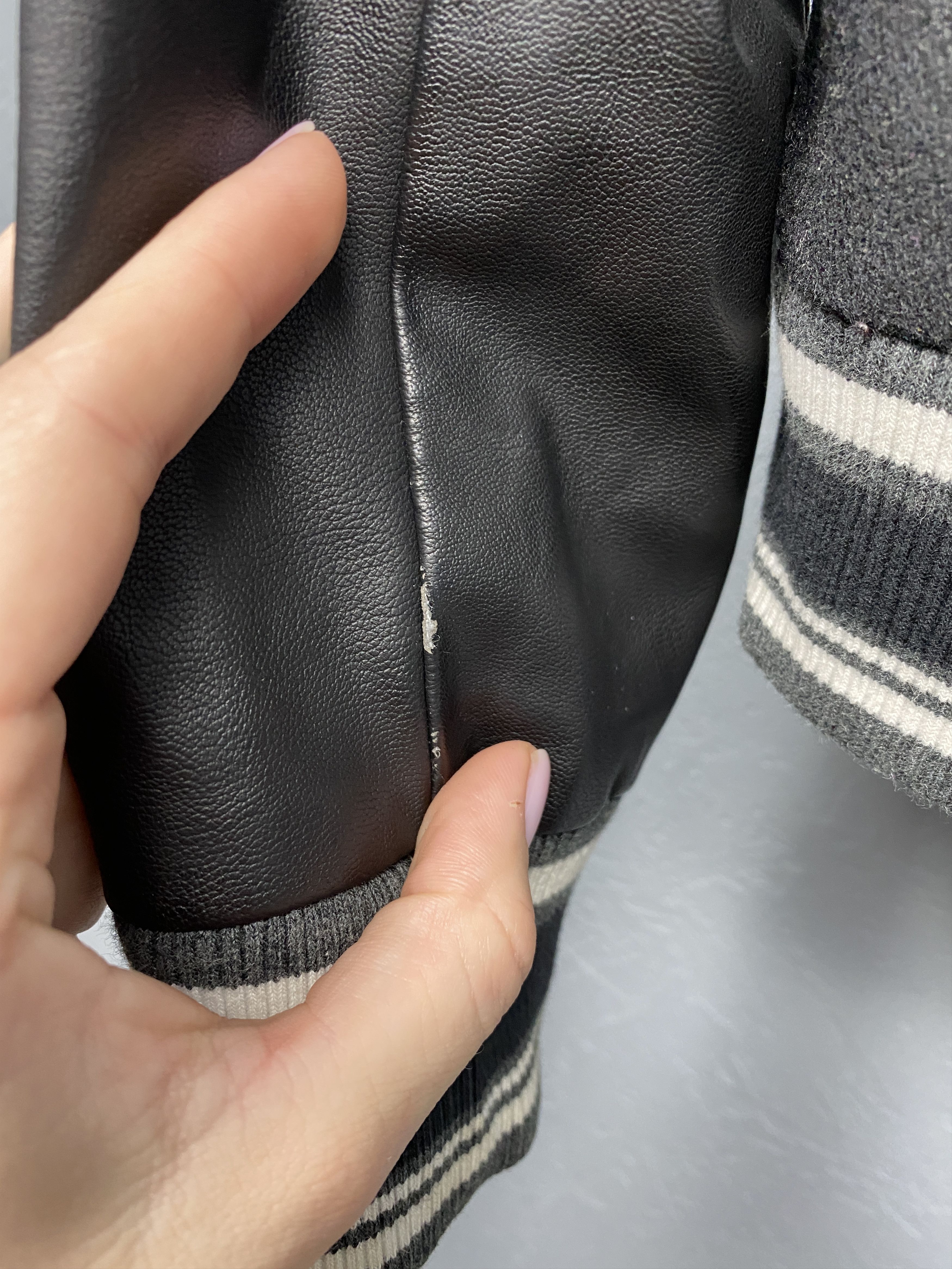 Armani Armani Exchange Mens Wool + Eco Leather Bomber Jacket Size US S / EU 44-46 / 1 - 8 Thumbnail