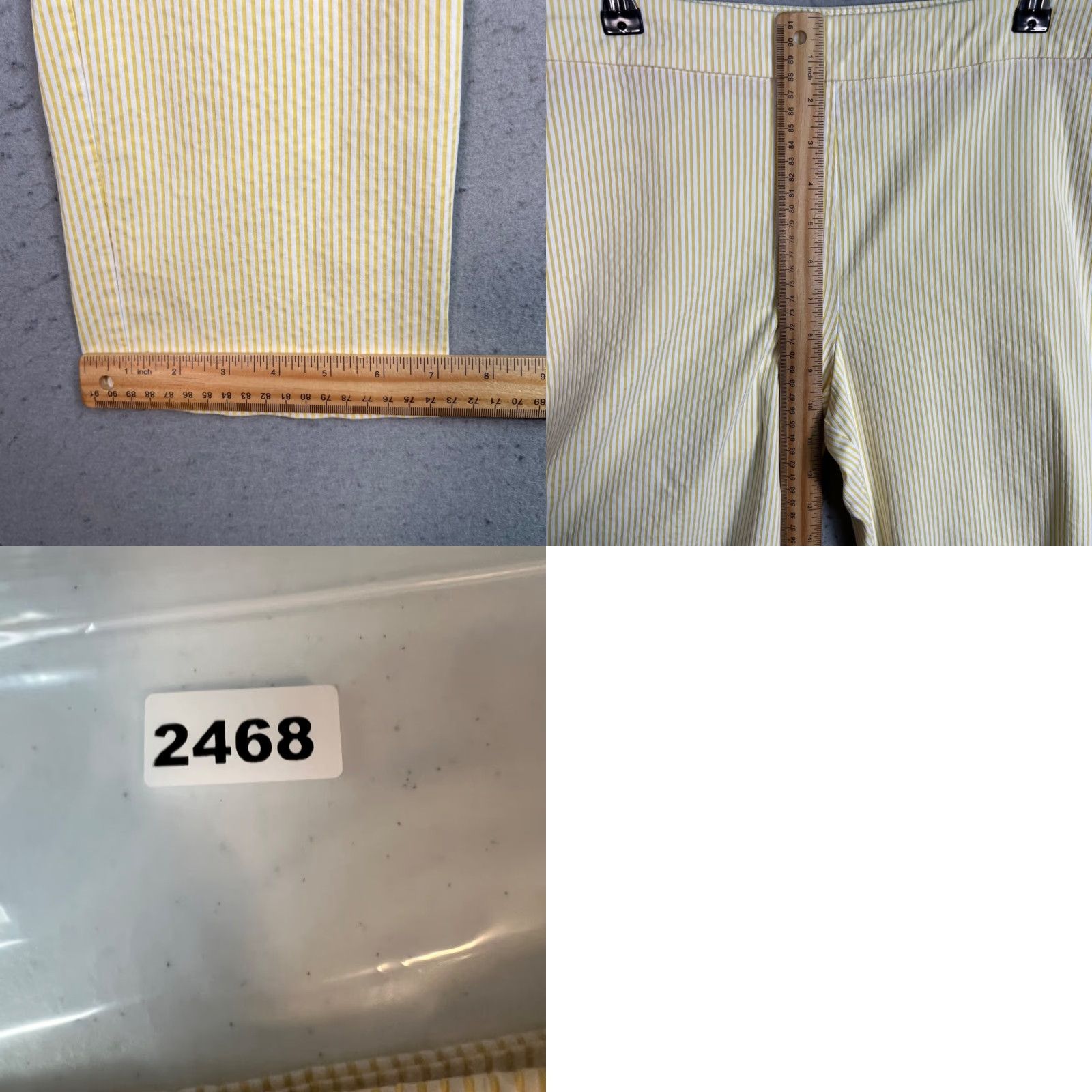 Nanette Lepore Nanette Lepore Pants Womens Size Large Yellow & White Striped Stretch Cropped Size 36" / US 14 / IT 50 - 8 Thumbnail