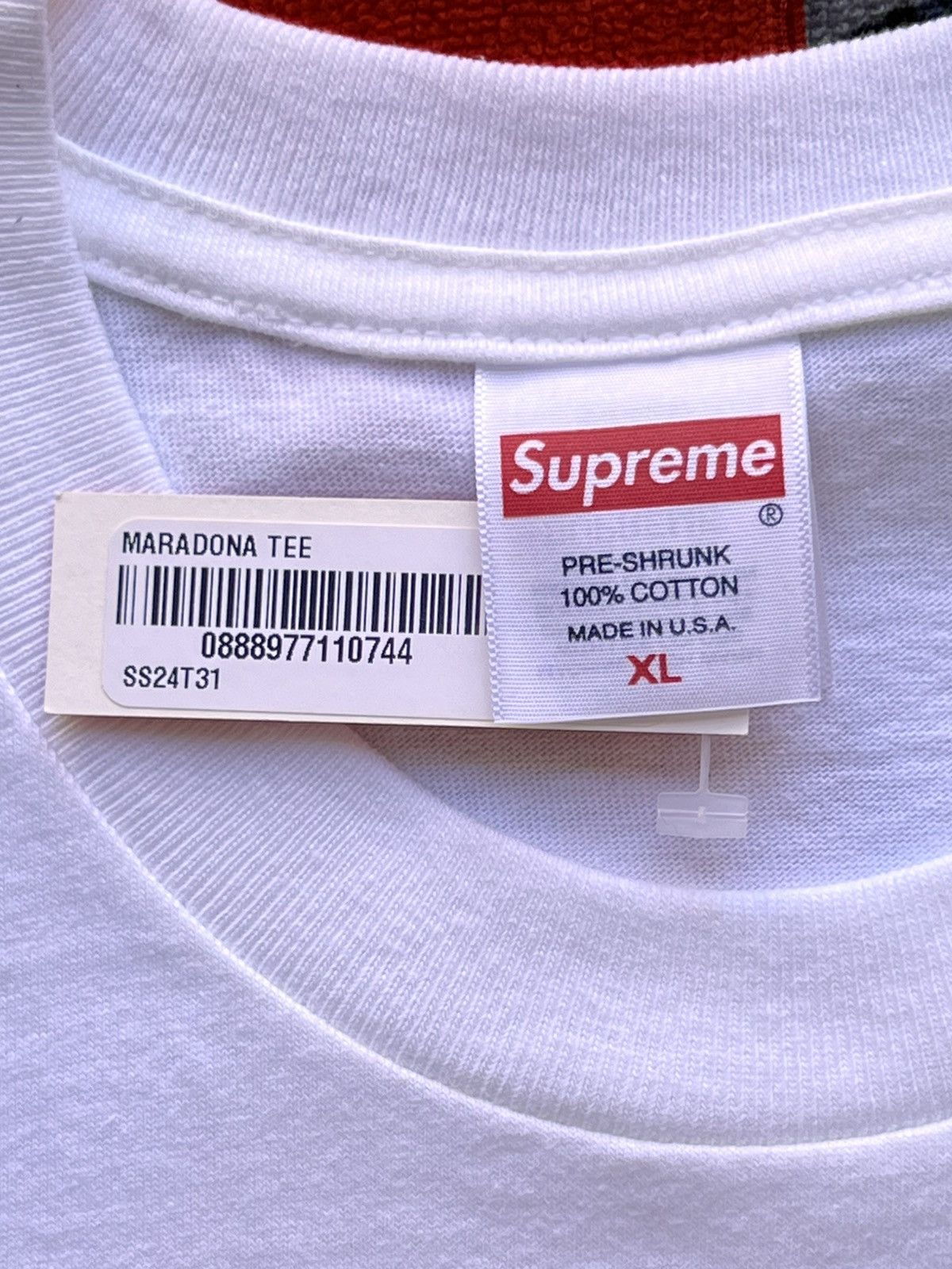 Supreme XL Supreme Maradona Tee white T-shirt football diego drugs Size US XL / EU 56 / 4 - 19 Thumbnail