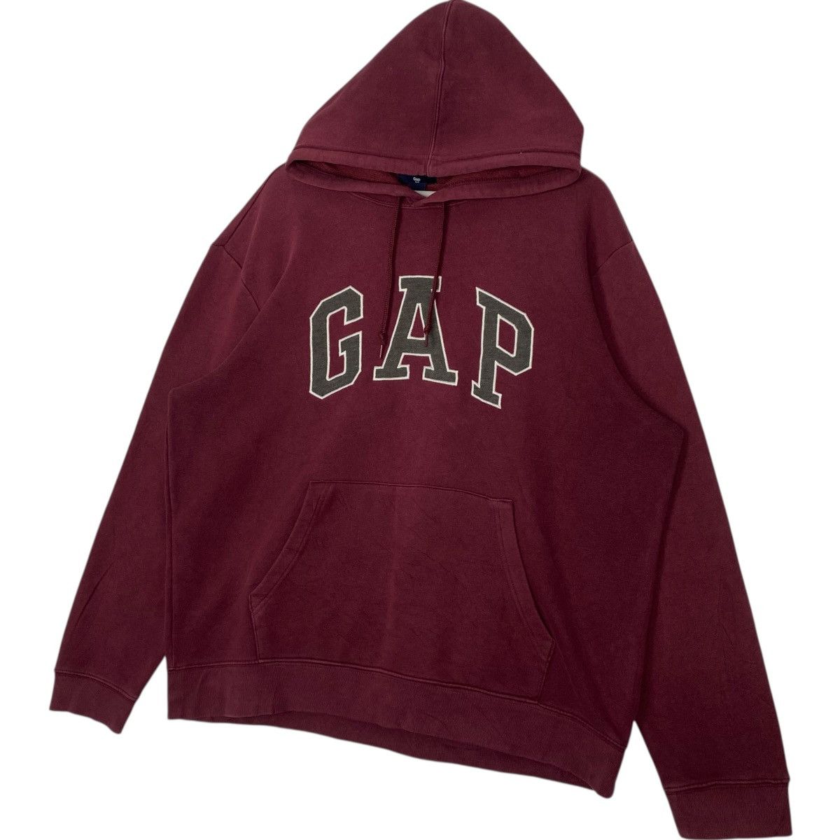 Vintage Vintage Gap Hoodie Big Logo Sweater Maroon Pullover Size L Size US L / EU 52-54 / 3 - 2 Thumbnail