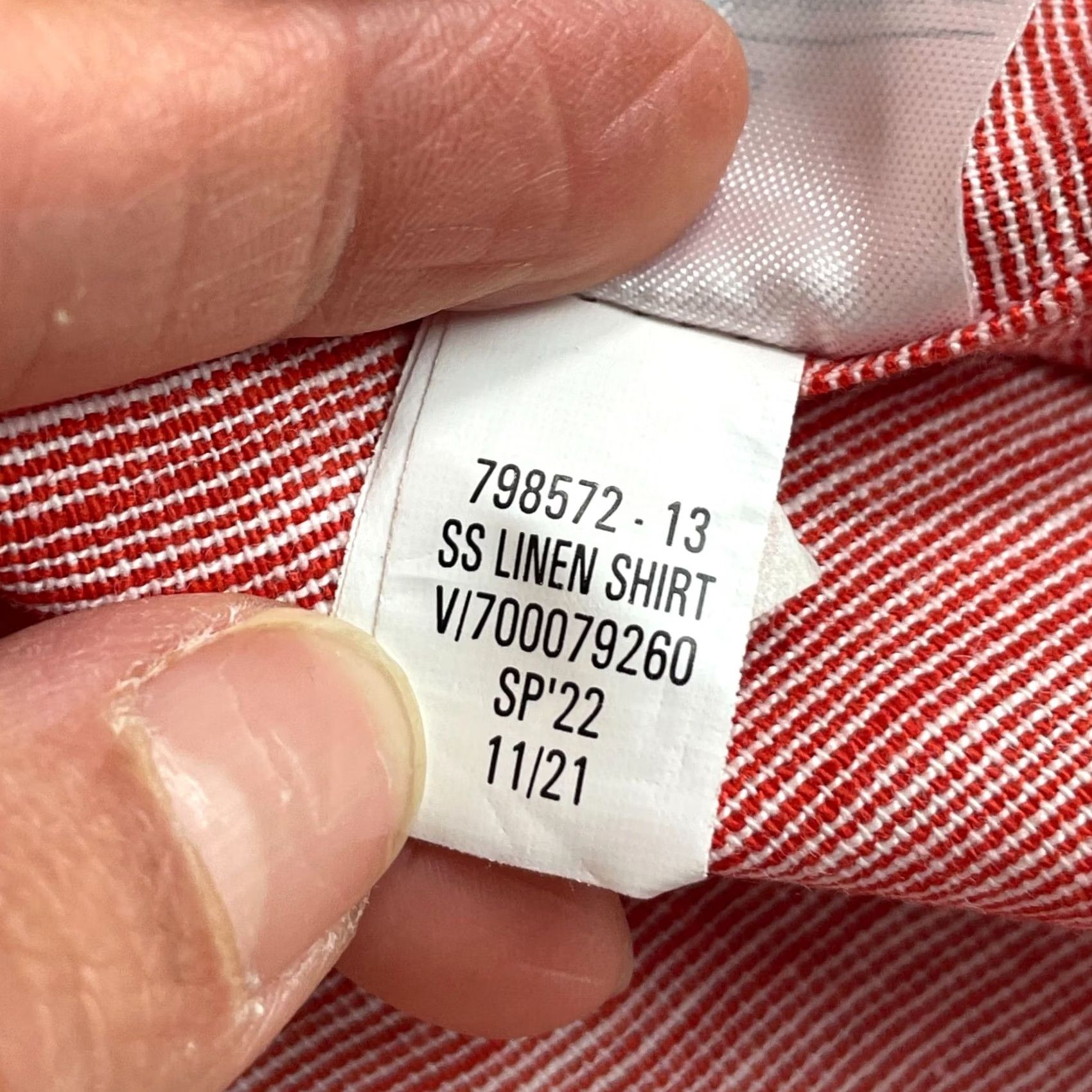 Banana Republic Banana Republic Shirt Men Large Heather Red Linen Slim Fit Beach SS NWOT Size US L / EU 52-54 / 3 - 8 Thumbnail