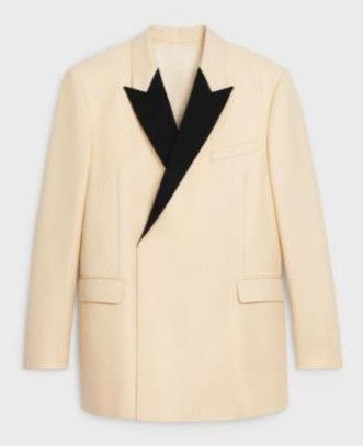 Celine o1bcso1str0125 Tailored Jacket in Vanilla Size US XL / EU 56 / 4 - 1 Preview