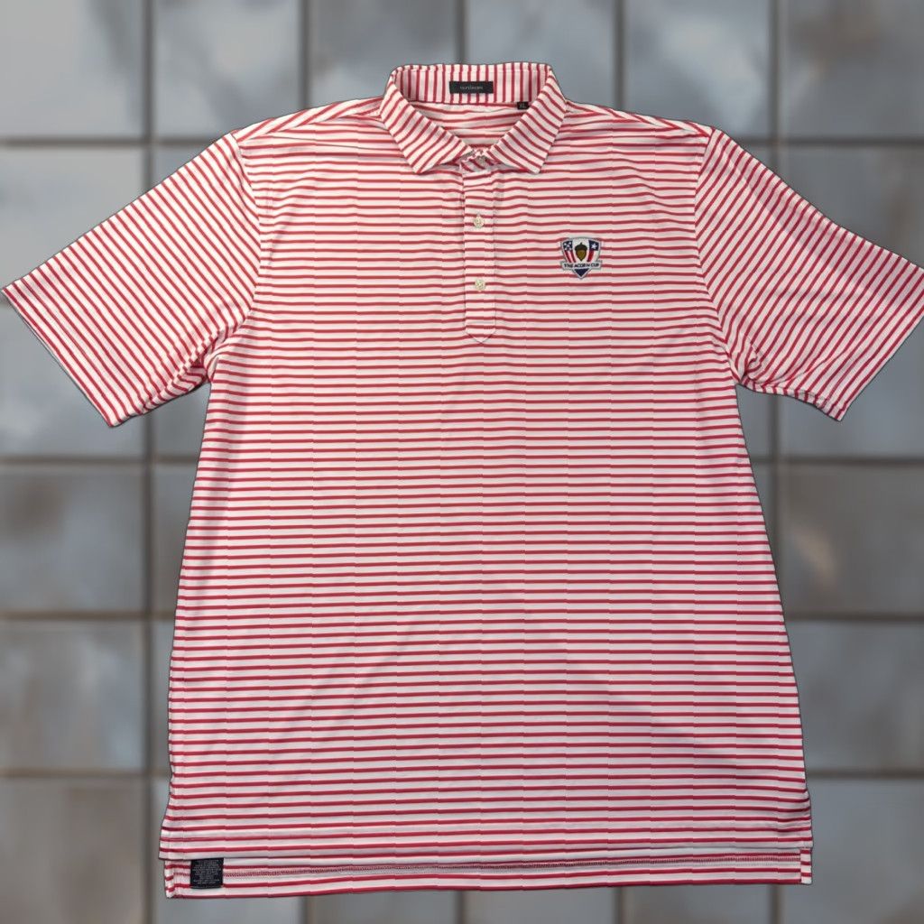 Vintage Turtleson Polo Shirt Mens XL Red White Striped The Acorn Cup ...