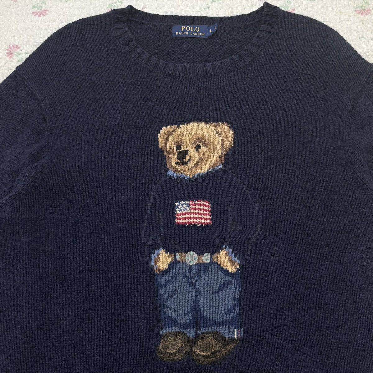 Polo Ralph Lauren Polo Ralph Lauren Bear Knit Sweater Size US L / EU 52-54 / 3 - 2 Thumbnail