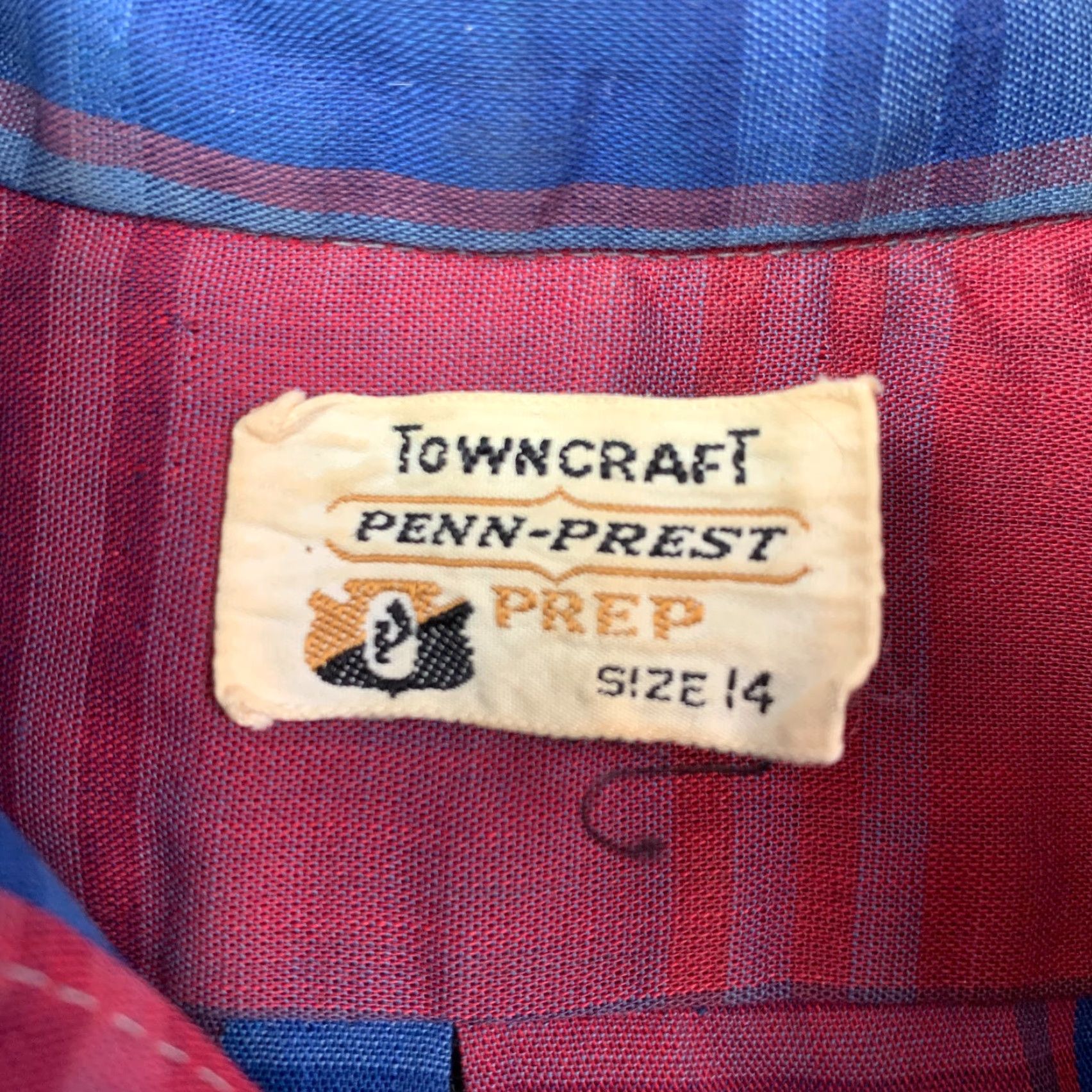 Penn VINTAGE Towncraft Penn Prest Prep Red Plaid Long Sleeve Button Shirt Boys 14 Size US S / EU 44-46 / 1 - 7 Thumbnail