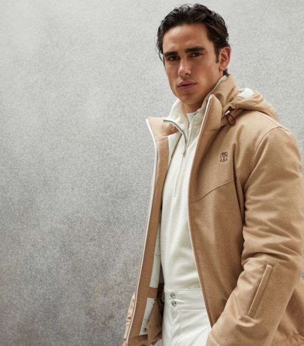 Brunello Cucinelli 0924 Goose Padded Jacket in Light Beige Size US M / EU 48-50 / 2 - 3 Thumbnail