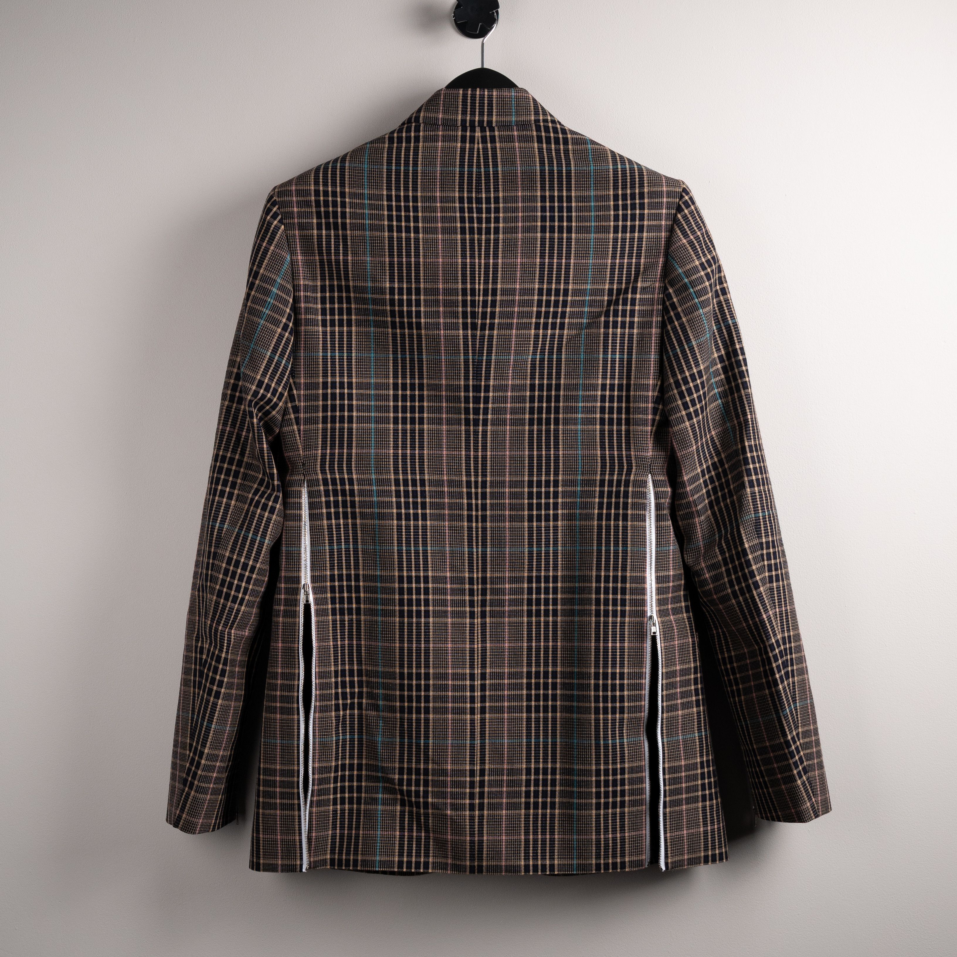 Raf Simons Raf Simons Back Zip Plaid Blazer Brown Size US L / EU 52-54 / 3 - 2 Thumbnail