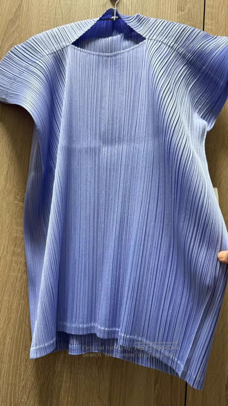 Issey Miyake Issey Miyake Purple Short Sleeve Top Size L / US 10 / IT 46 - 5 Thumbnail