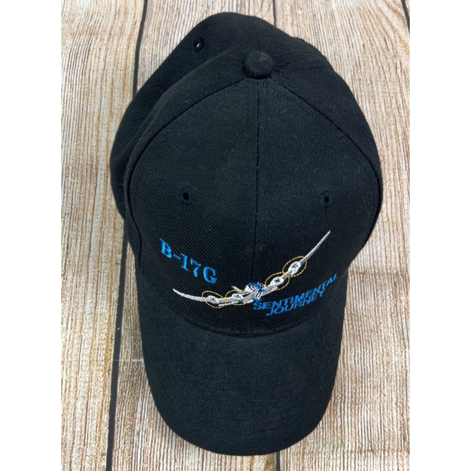 Vintage B-17G Sentimental Journey Embroidered Baseball Hat Cap Bomber Aviation Men One Size Black Adjustable Cotton Cap USA Baseball Hat Guinness? Size ONE SIZE - 3 Thumbnail