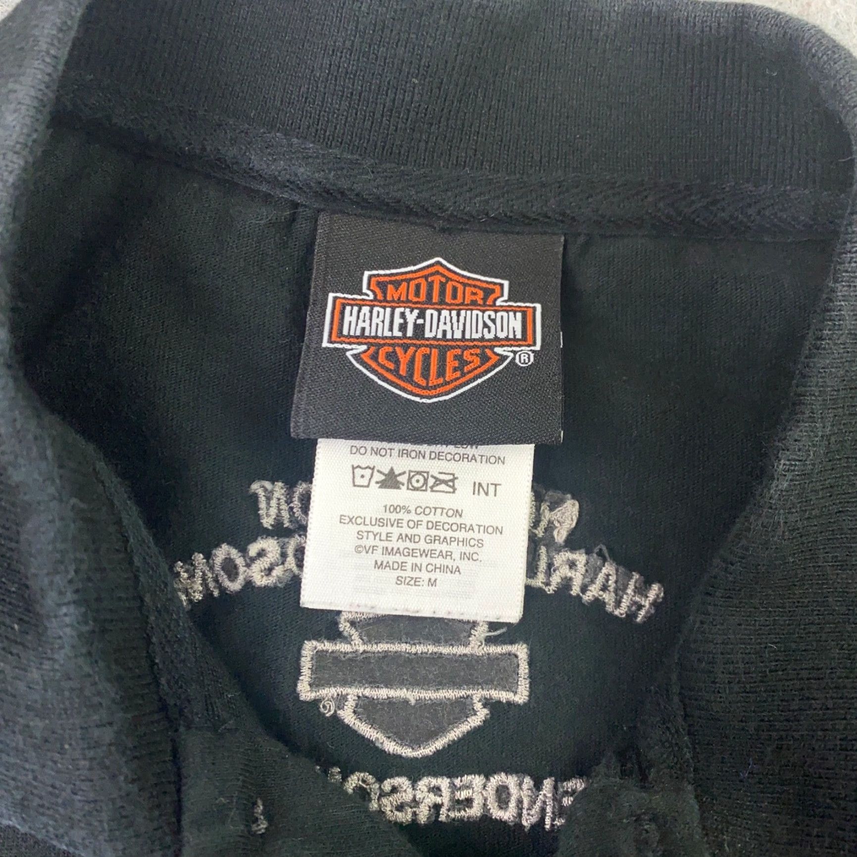 Harley Davidson VINTAGE Harley-Davidson Polo Shirt Mens Medium Black Embroidered 100% Cotton Short Sleeve Vintage Biker Motorcycle Mens M Black Polo Shirt Size US M / EU 48-50 / 2 - 5 Thumbnail