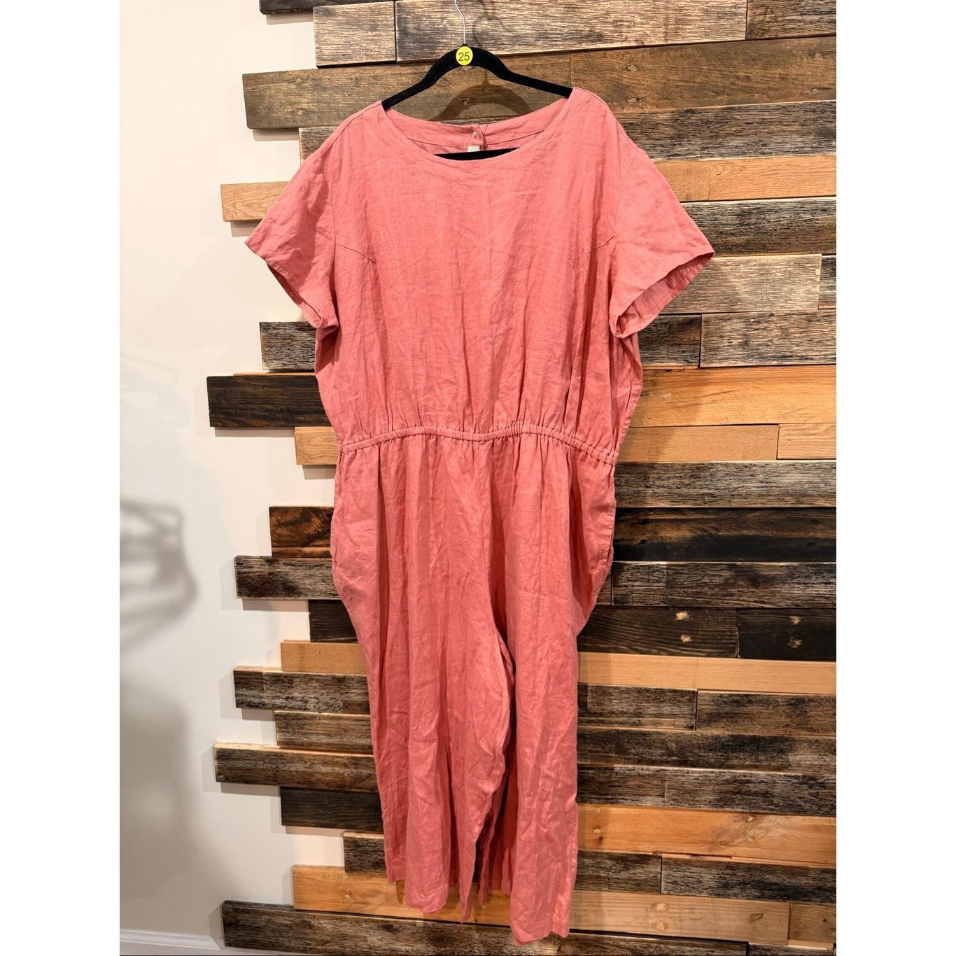 Perfect Moment NotPerfectLinen pink linen jumpsuit snaps size L Size US 34 / EU 50 - 1 Thumbnail
