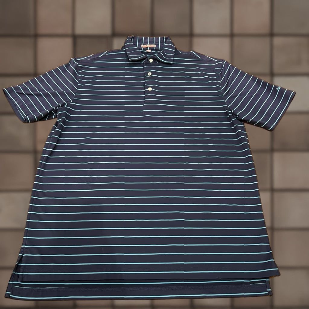 Peter Millar Peter Millar Summer Comfort Polo M Size Striped Aqua Blue Prestonwood Golf Golf Avatar? No. Size US M / EU 48-50 / 2 - 1 Thumbnail