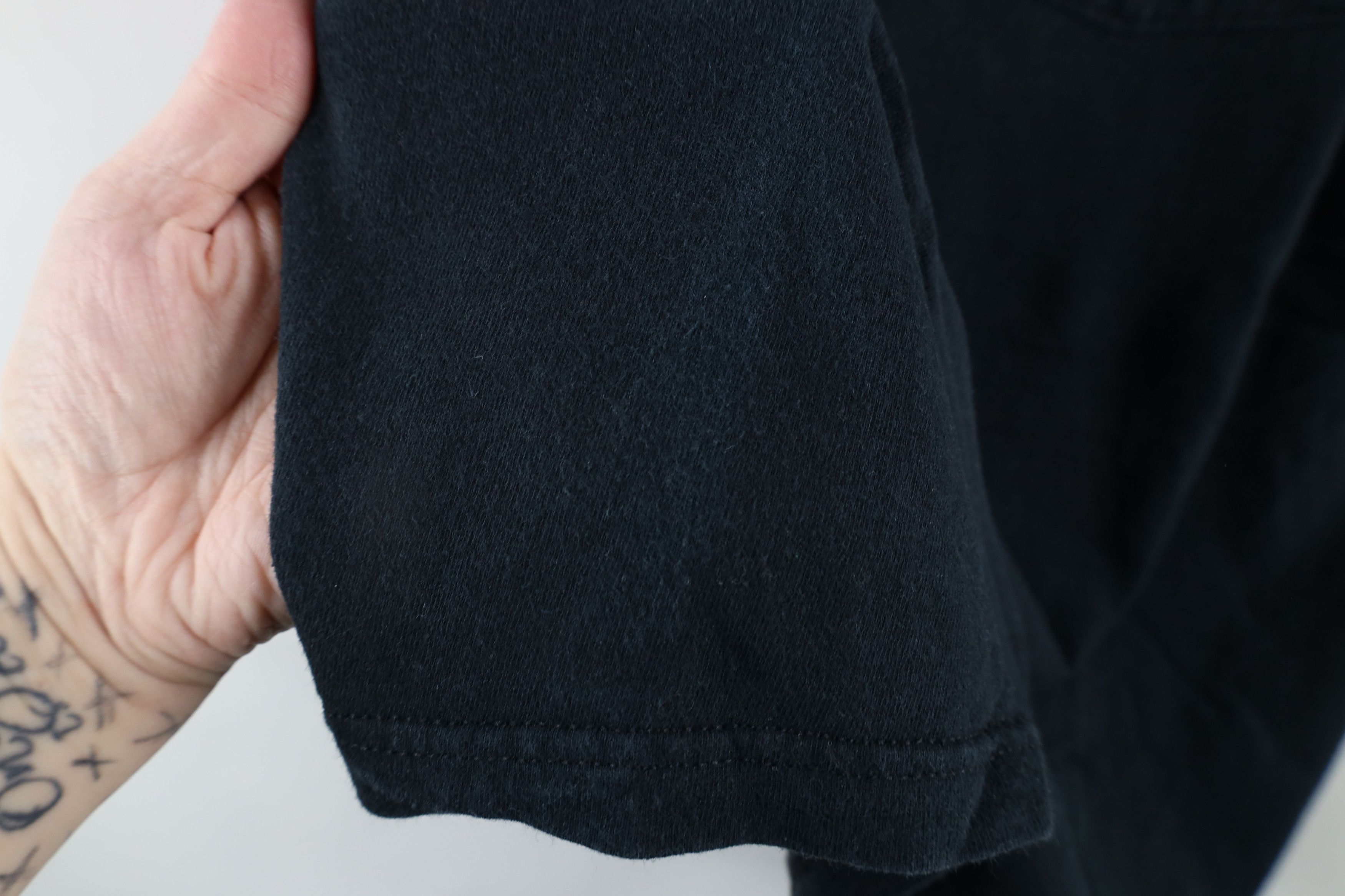 Vintage Vintage 90s Streetwear Blank Pocket T-Shirt Black Cotton Size US XL / EU 56 / 4 - 5 Thumbnail