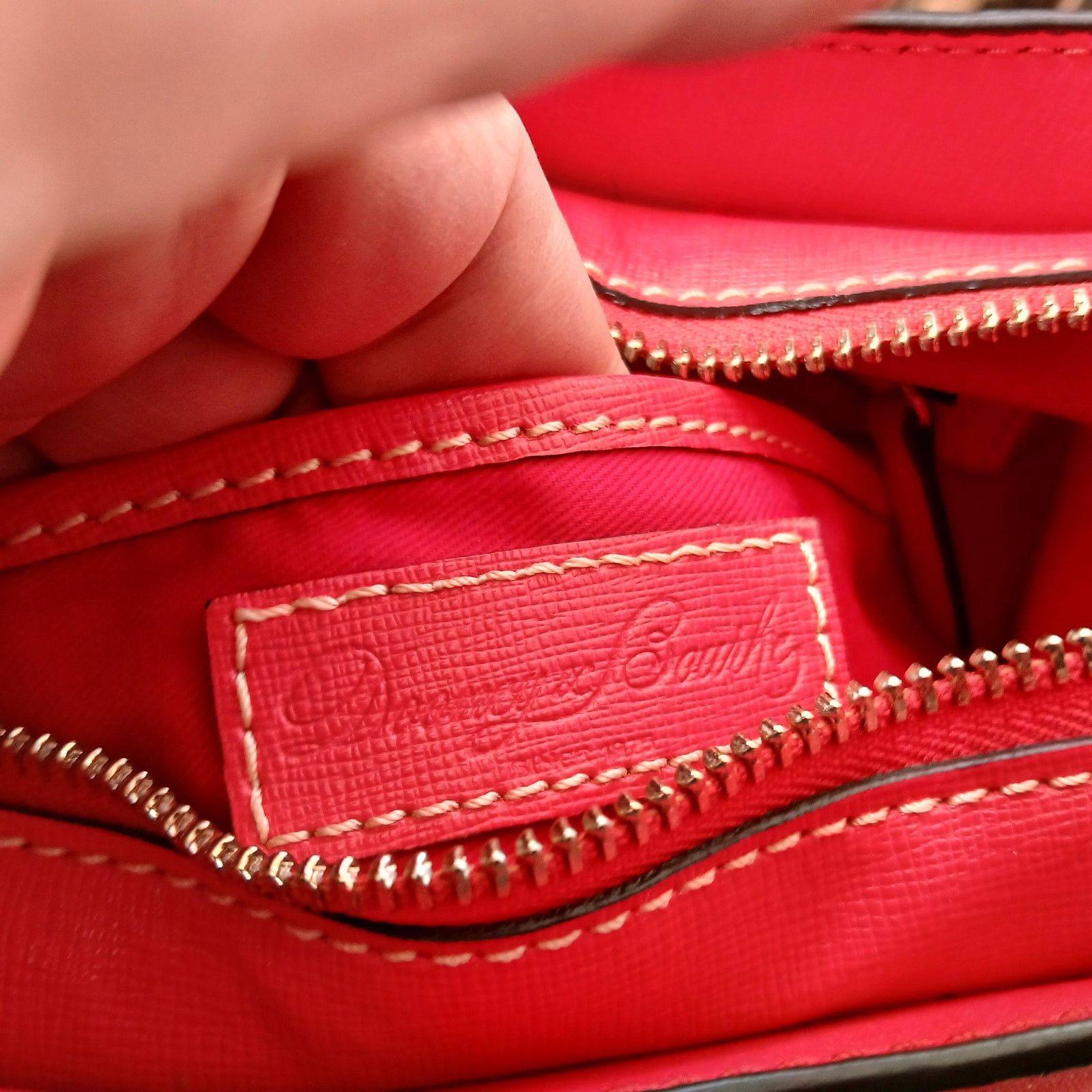 Dooney & Bourke Dooney & Bourke Red Saffiano Leather Hobo Bag w Dust Bag NWT Size ONE SIZE - 15 Thumbnail