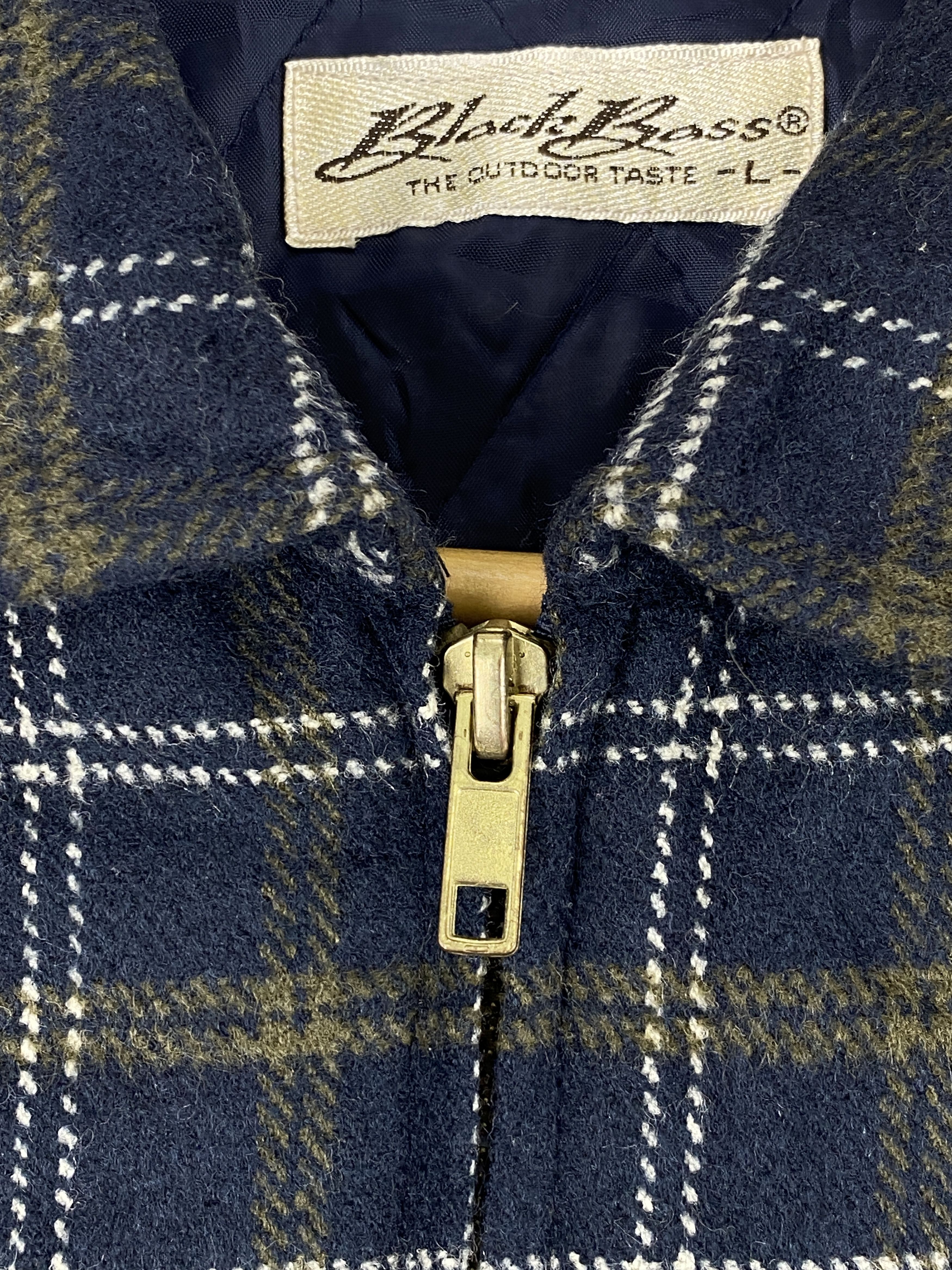 Japanese Brand Vintage BlackBass ShadowPlaid Zipper Flannel Jacket J1986 Size US L / EU 52-54 / 3 - 11 Thumbnail