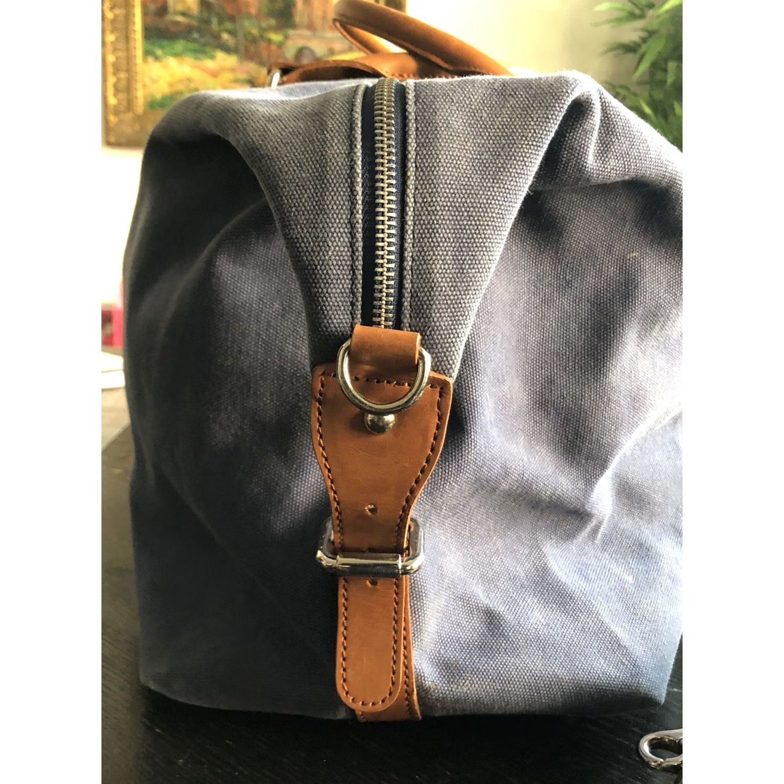 johnnie-O VINTAGE Johnnie O Wake Blue Dyed Canvas Duffle bag 198 Green? Size ONE SIZE - 3 Thumbnail