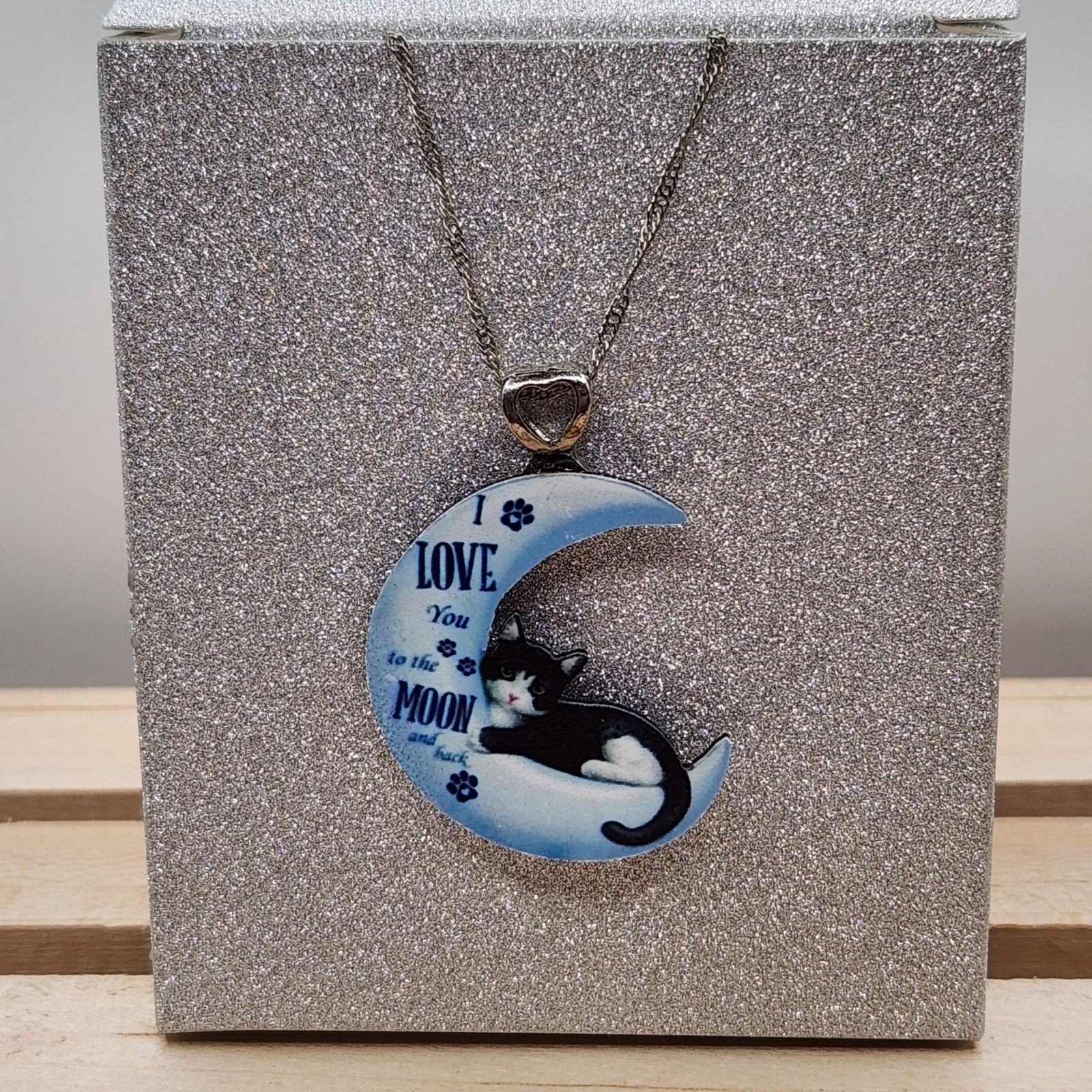 Other I Love You to the Moon and Back Cat Crescent Moon Necklace Size ONE SIZE - 3 Thumbnail