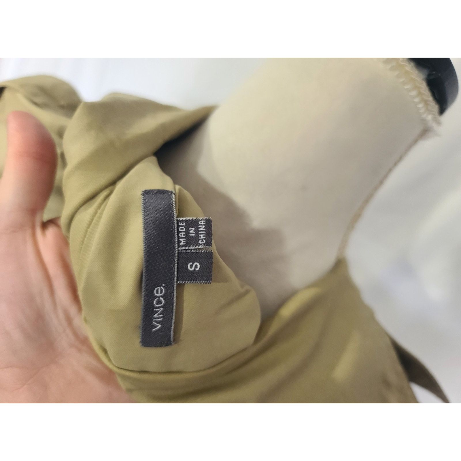 Vince Vince Designer Womens Tan Khaki Wax Belted Trench Coat Small Size S / US 4 / IT 40 - 12 Thumbnail