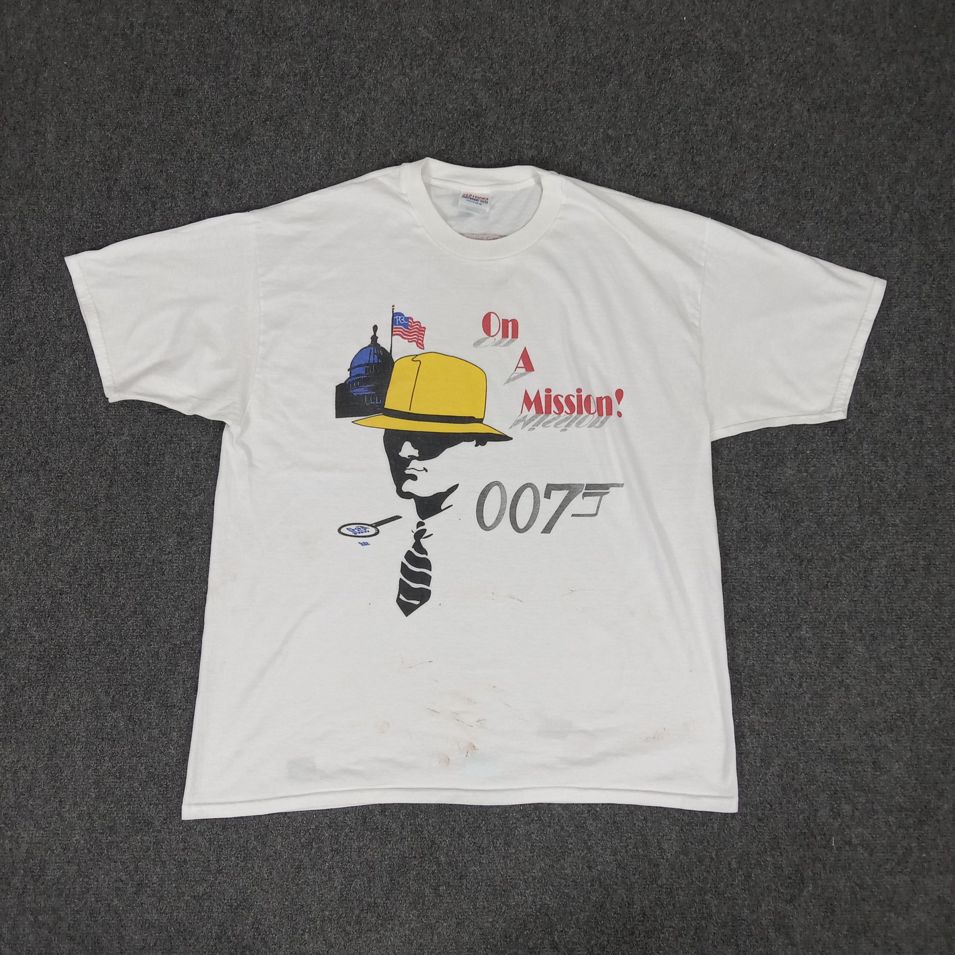 Vintage 90's James Bond 007 On A Mission Movie Tshirt