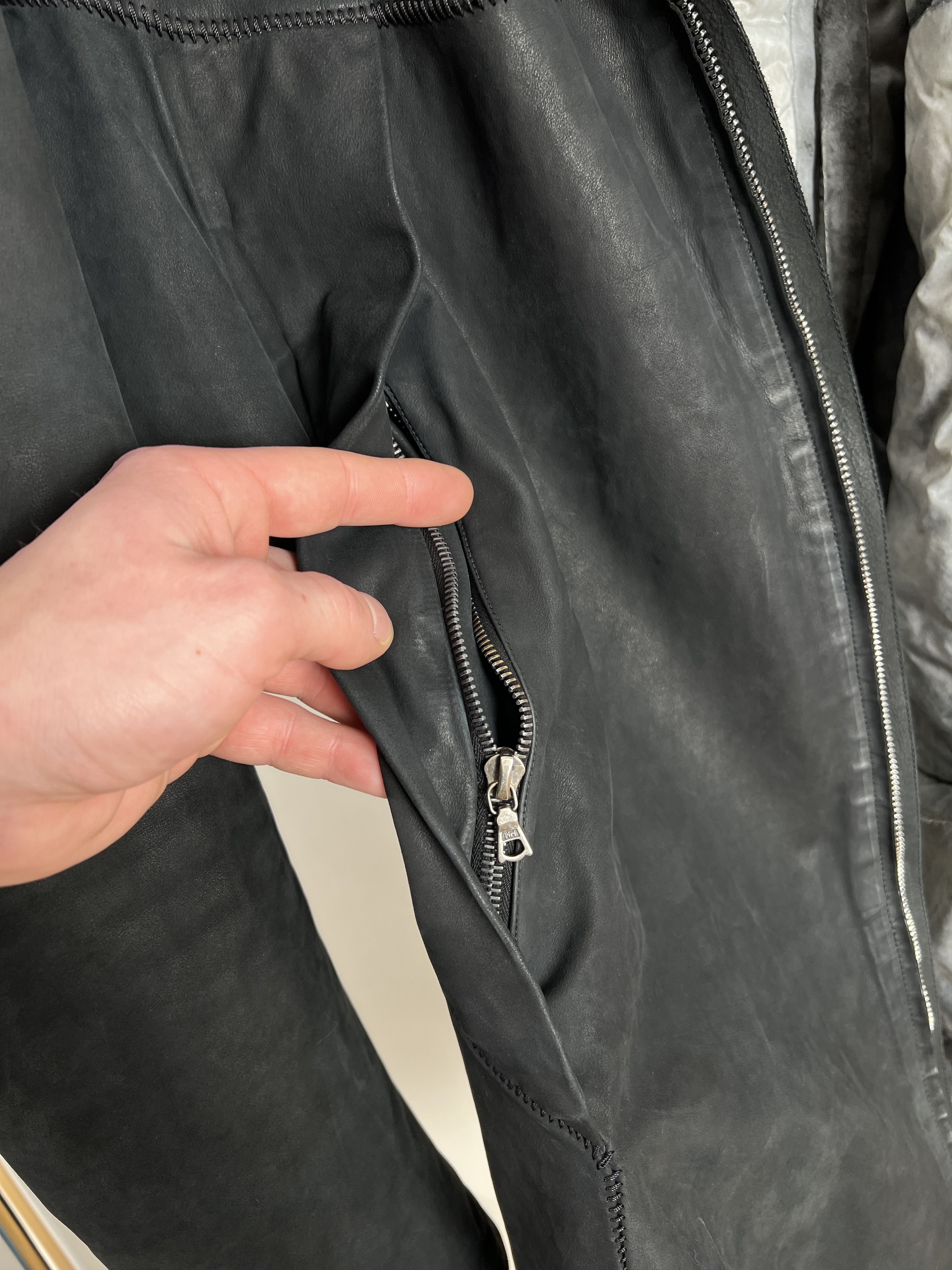 Isaac Sellam Experience ISAAC SELLAM EXPERIENCE LEATHER LONG JACKET Size XXL / US 16-18 / IT 52-54 - 20 Thumbnail