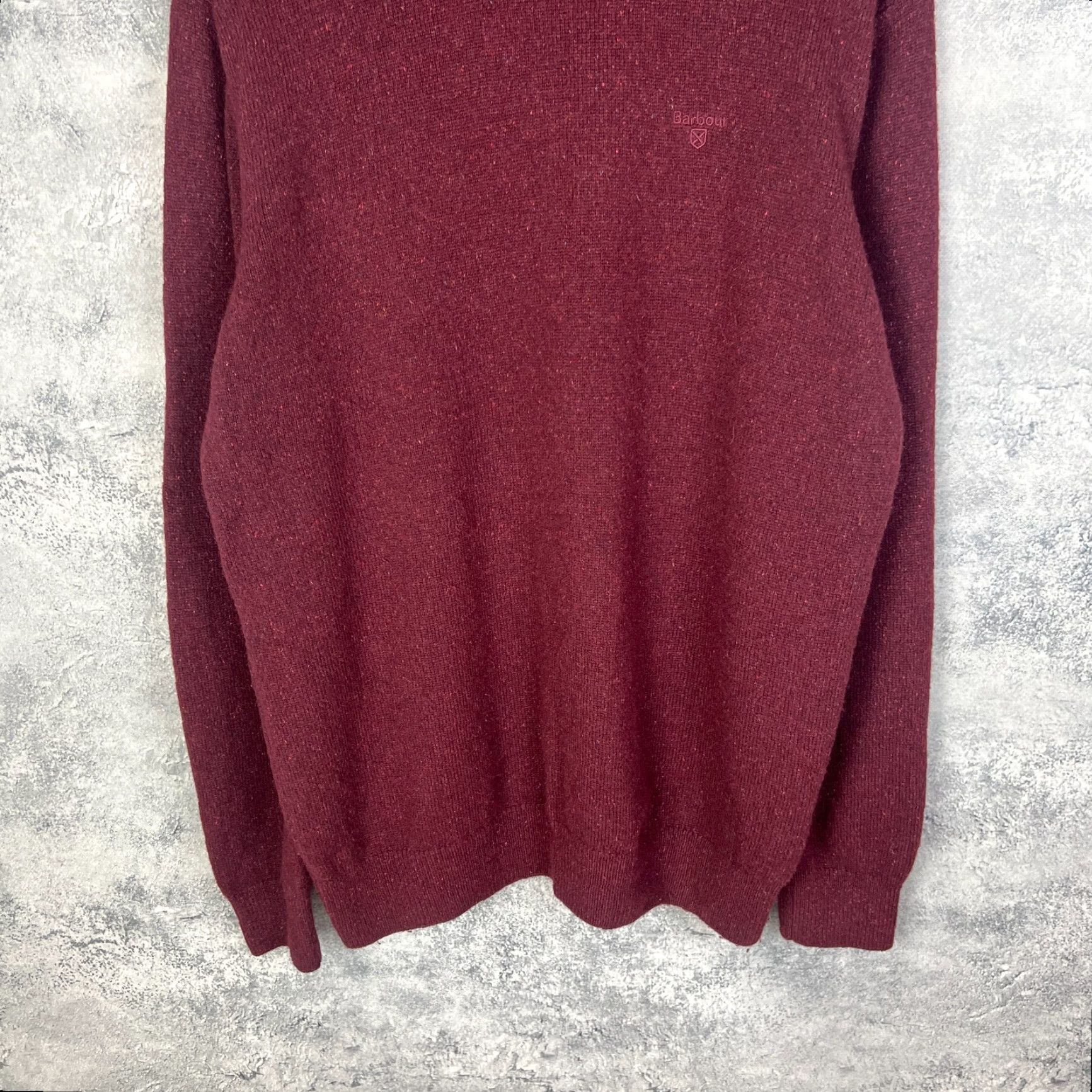 Barbour Barbour Men’s Sweater Pullover Red Wool Viscose Silk Size L Size US L / EU 52-54 / 3 - 3 Thumbnail