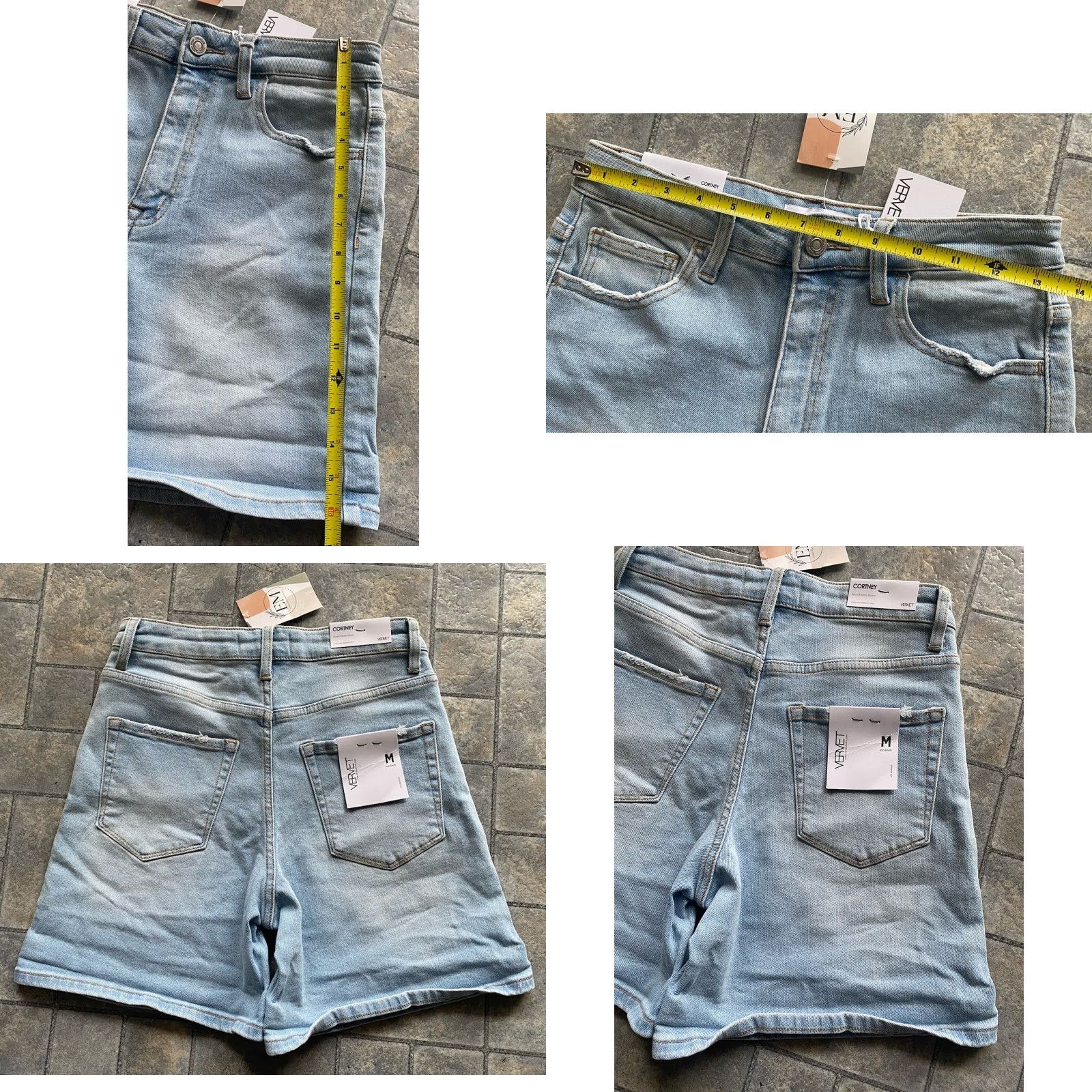 Denime Vervet Cortney Stretch Mom Shorts Women’s M Blue Denim Size 32" / US 10 / IT 46 - 8 Thumbnail