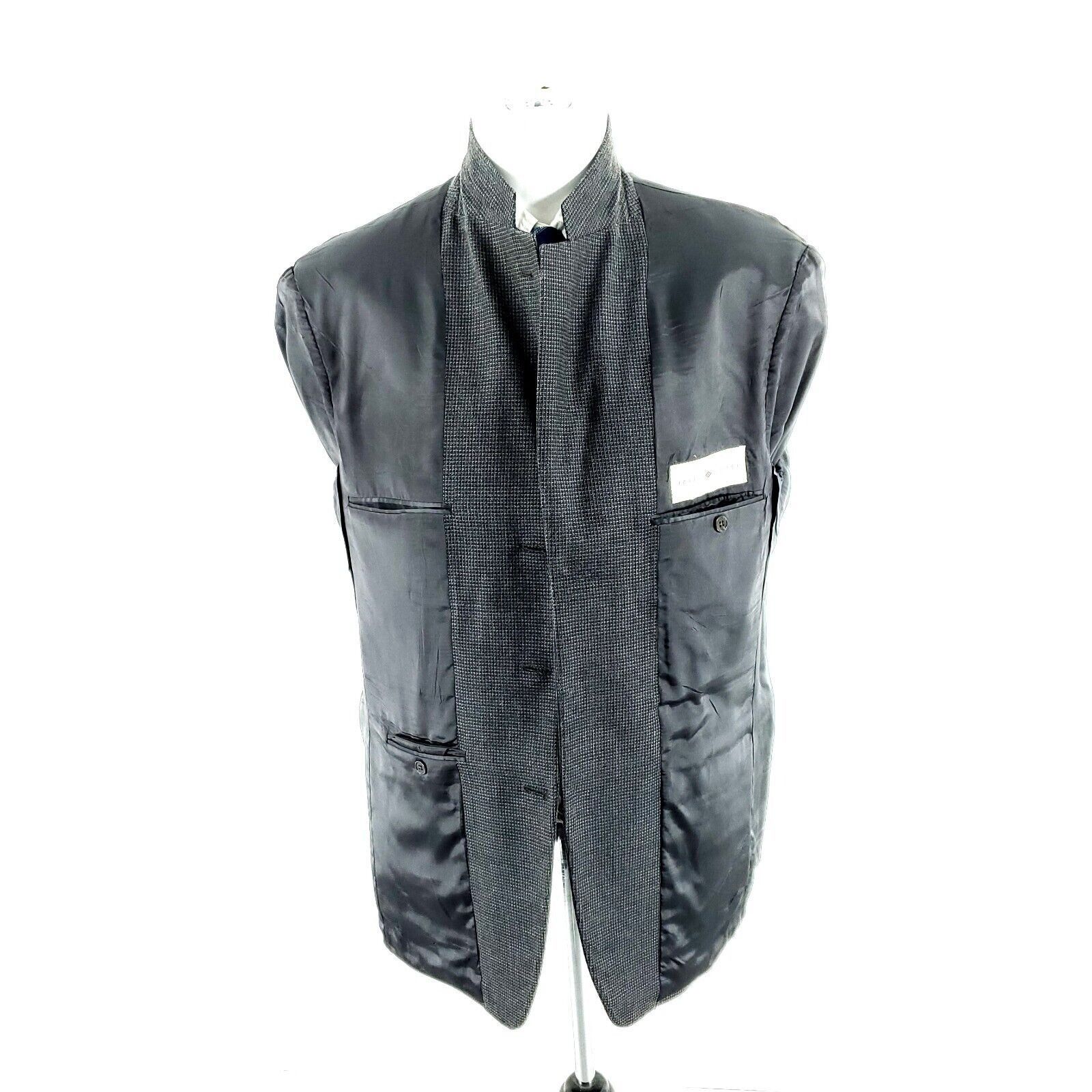 Joseph Abboud Joseph Abboud Silk Tweed Wool 3 Button Sport Coat 40R Blue B Size 40R - 9 Thumbnail