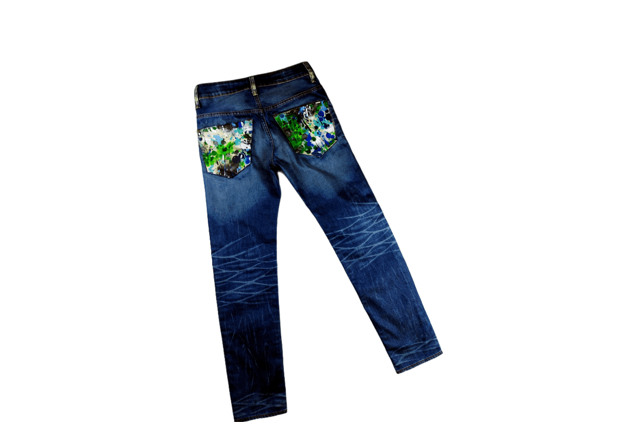 G-Star × Vintage Vintage G-star Custom Printed Denim Jeans Pants Size US 27 - 3 Thumbnail