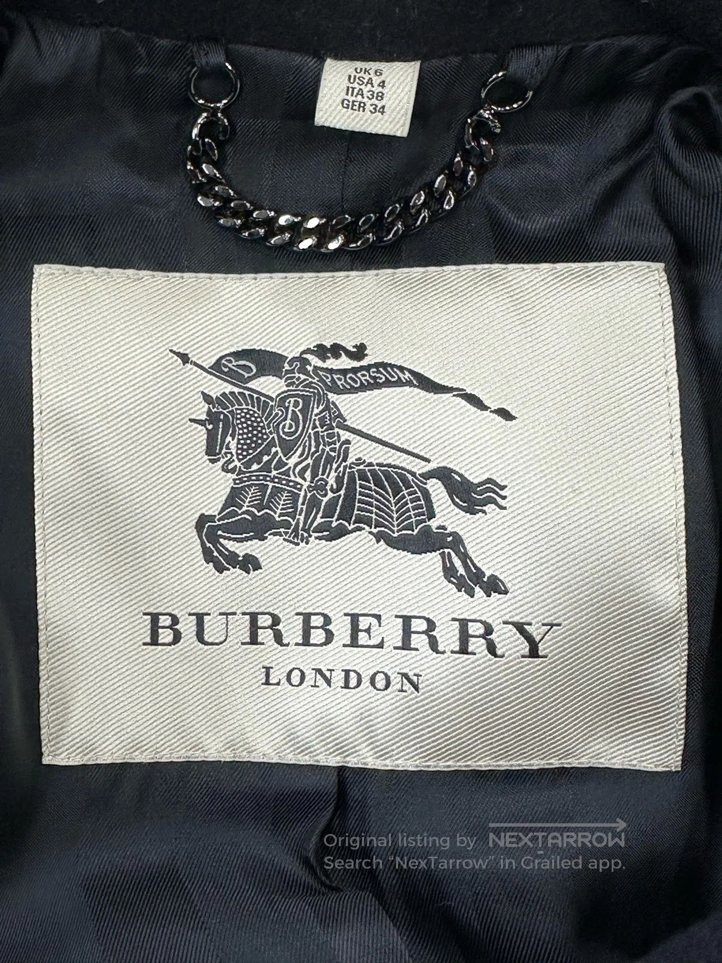 Burberry Burberry Classic Black Wool Coat. Size XXS / US 00 / IT 34 - 3 Thumbnail
