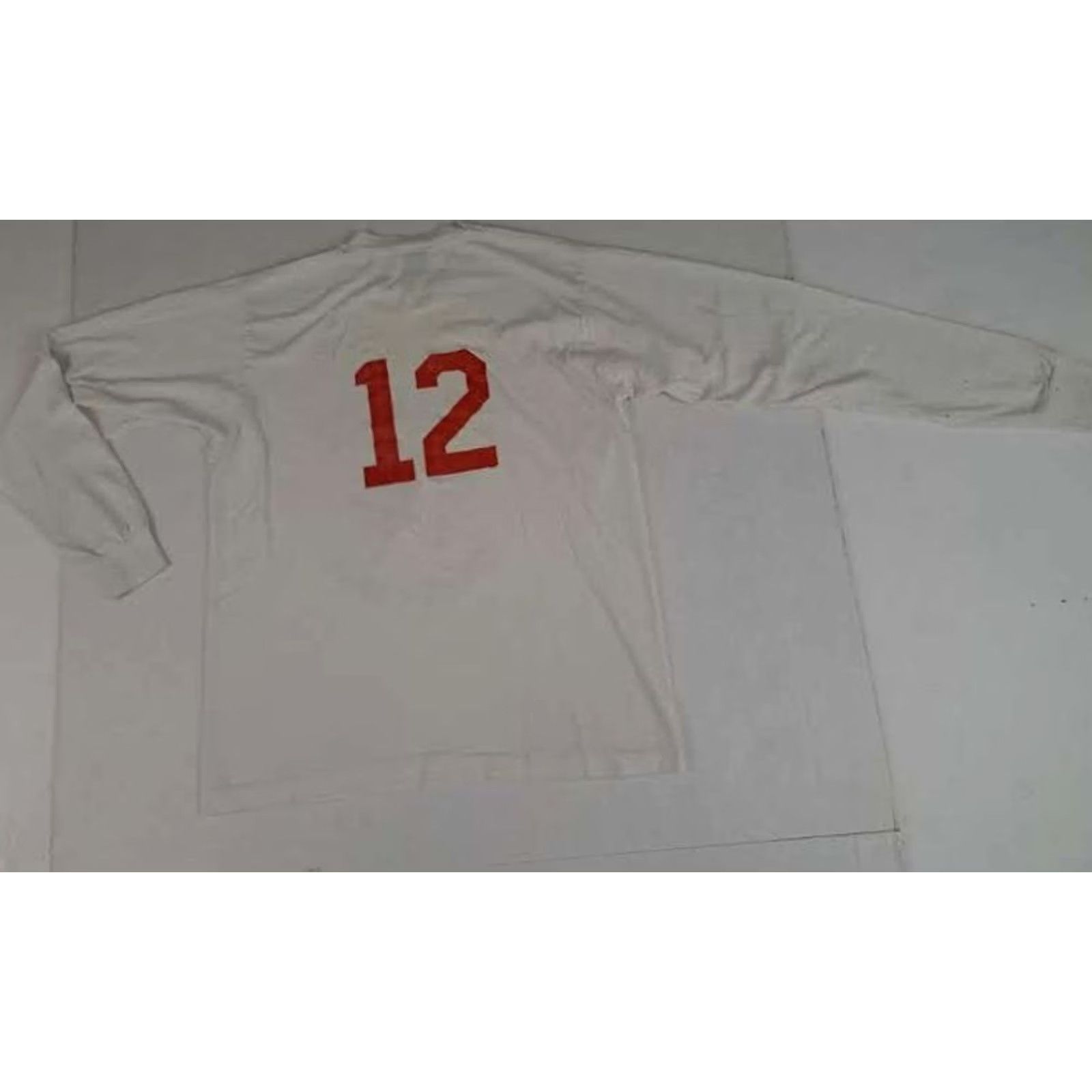 Fruit Of The Loom VINTAGE Wyandotte Volleyball Game Jersey Large USA Made Screen Stars Shirt Unisex Adults L White Cotton 1980s Football? Size US L / EU 52-54 / 3 - 6 Thumbnail