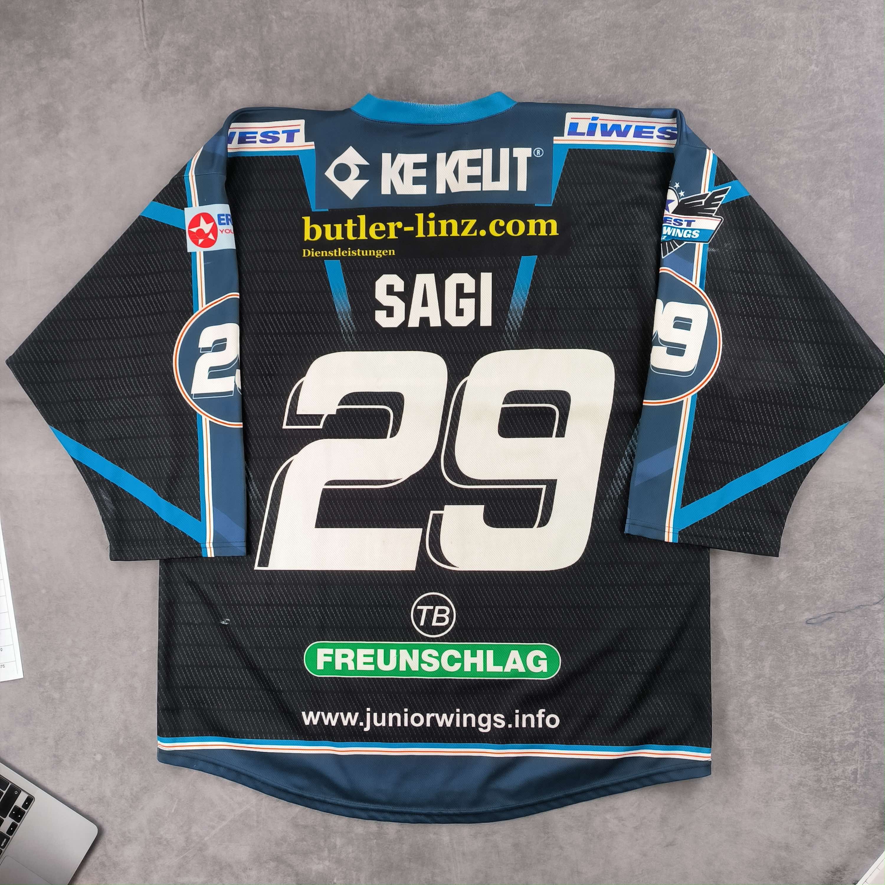 Other Black Wings Linz Martin Sági #29 ice hockey jersey size XL Size US XL / EU 56 / 4 - 2 Thumbnail