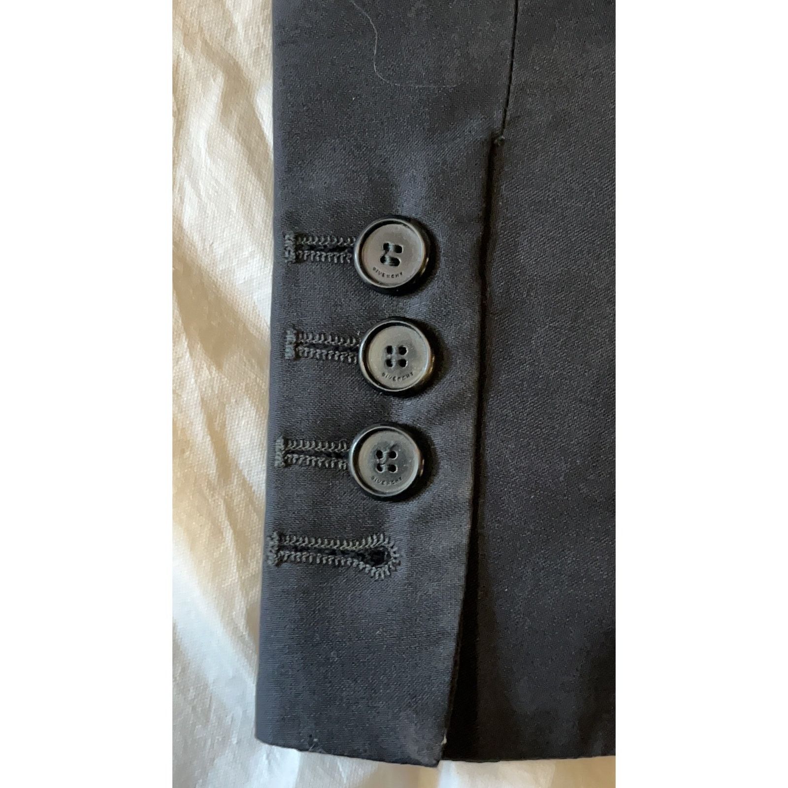 Givenchy Vintage, Givenchy Paris, Black Virgin Wool Jacket, Size: 46 Size 46R - 3 Thumbnail