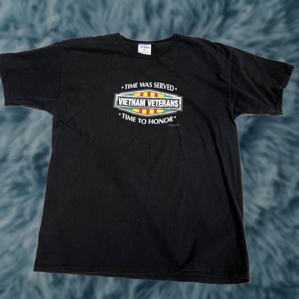 Vintage VINTAGE Men’s 2005 VIETNAM VETERAN Time Was Served Black Shirt L Mens T-Shirt Size US L / EU 52-54 / 3 - 1 Thumbnail