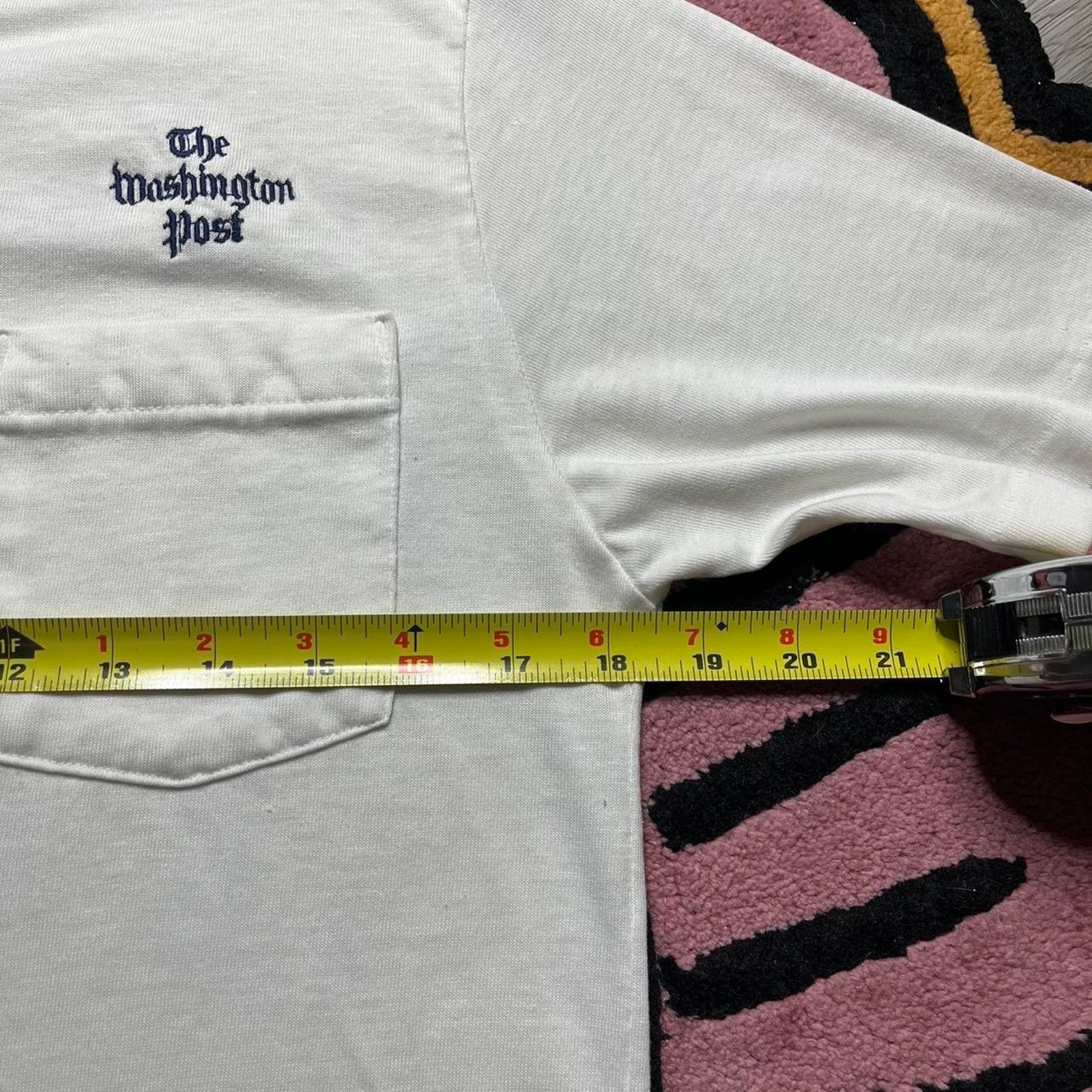 Hanes × Vintage Vintage 90’s The Washington Post Embroidered Logo Polo Shirt Size US M / EU 48-50 / 2 - 4 Thumbnail