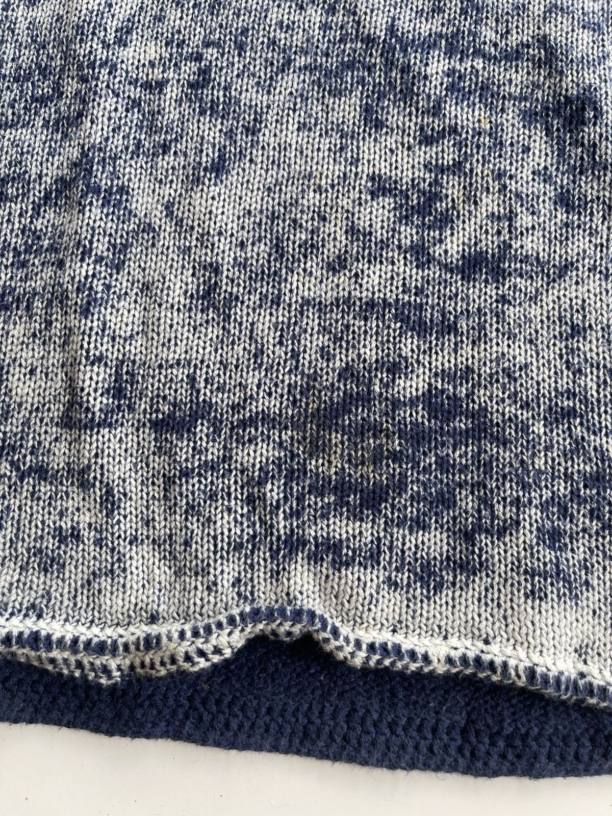 Japanese Brand POPULARIZATION Printed Indigo Knitted Pullover Sweater Size US M / EU 48-50 / 2 - 14 Thumbnail