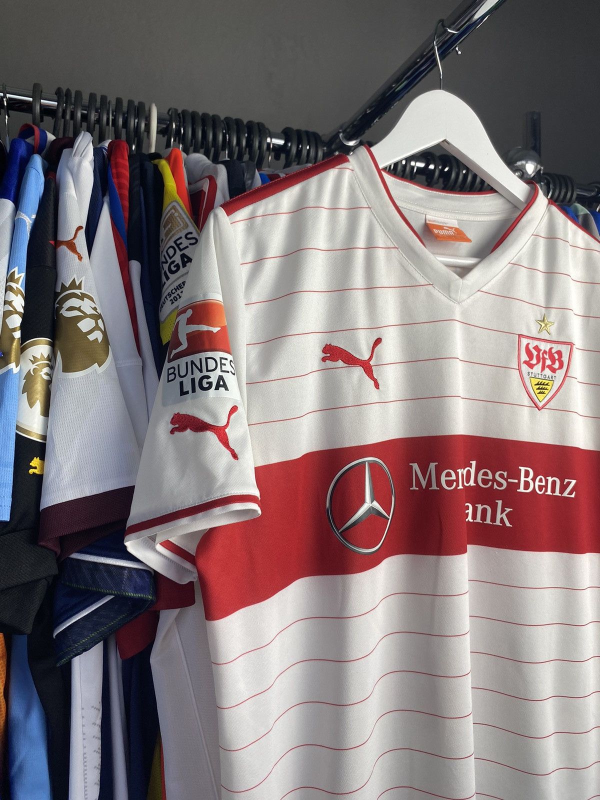 Puma 2013/14 PUMA STUTTGART HOME SOCCER FOOTBALL JERSEY SHIRT Size US L / EU 52-54 / 3 - 3 Thumbnail