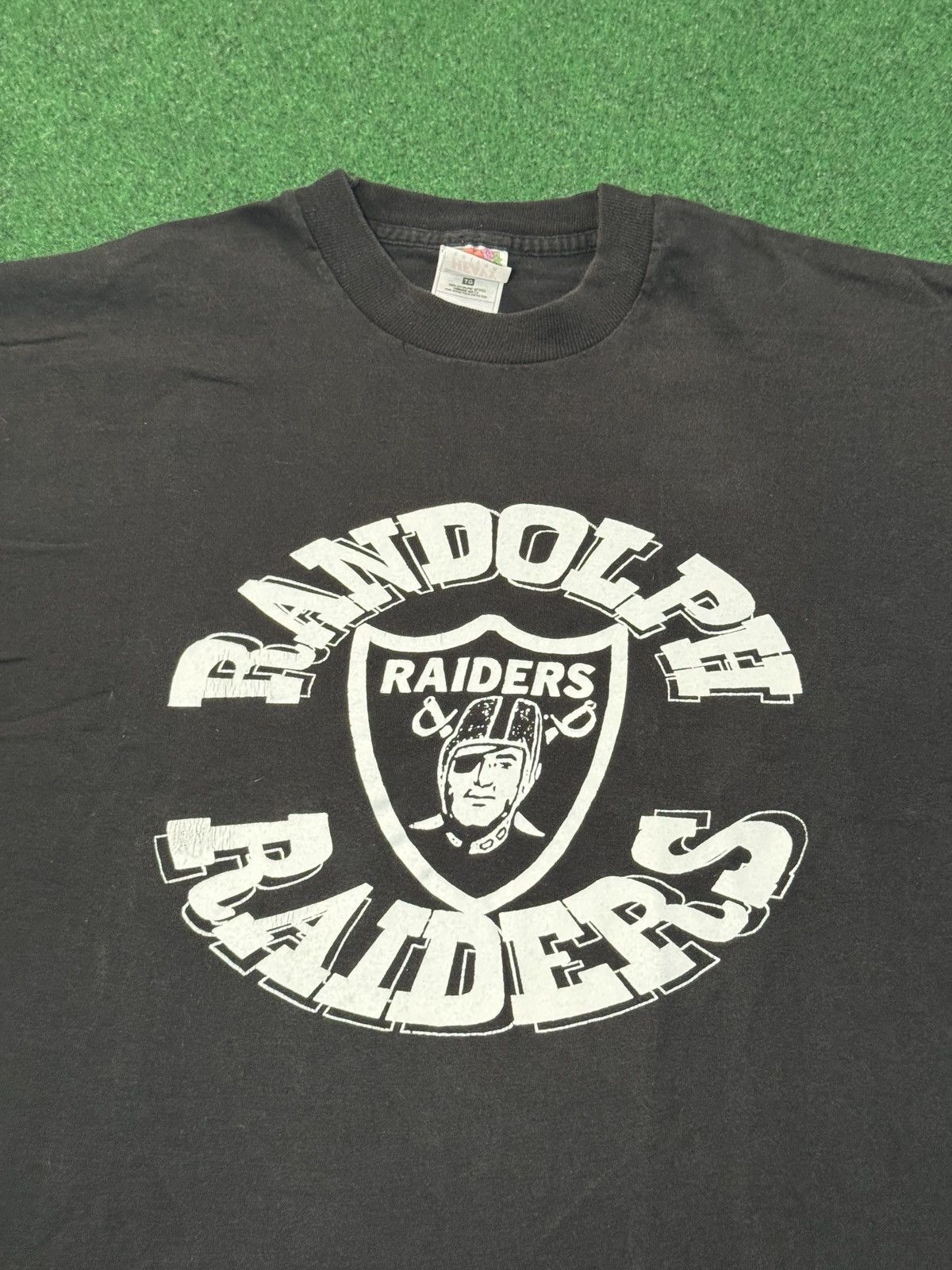 Fruit Of The Loom Vintage 90s Oakland Raiders Randolph Los Angeles T Shirt Size US XL / EU 56 / 4 - 2 Thumbnail