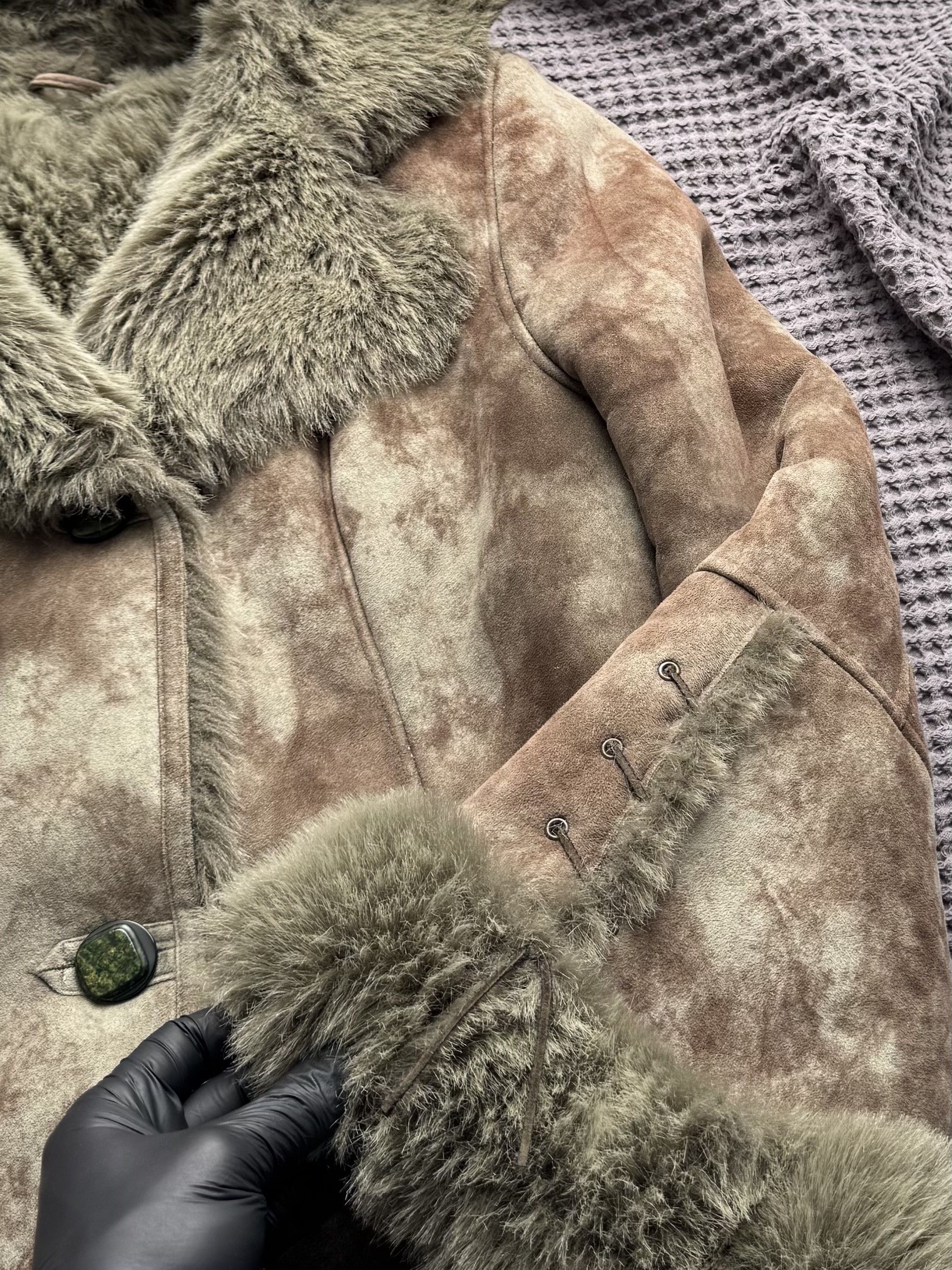 Vintage Vintage Faux Shearling Faux Fur Hooded Winter Long Coat Size L / US 10 / IT 46 - 8 Thumbnail