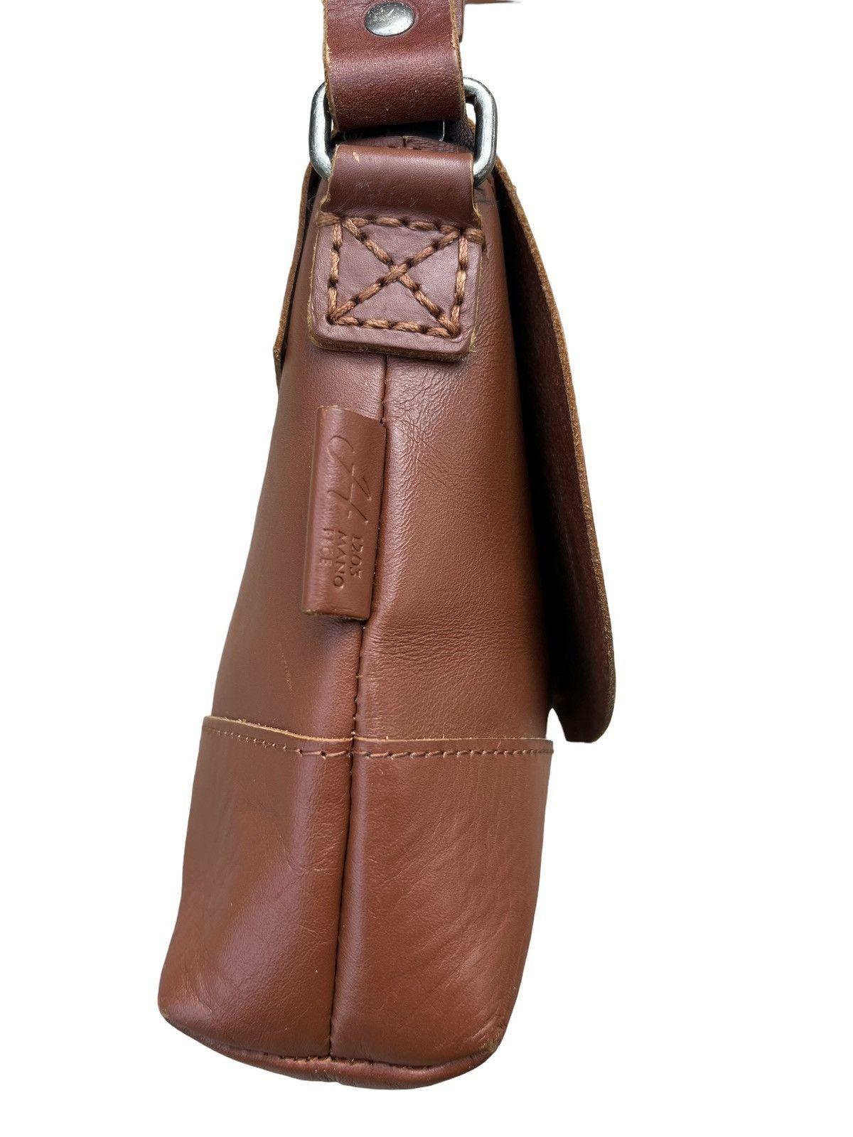 Leather Vintage H1203 Mano Fece Japan Leather Bag Size ONE SIZE - 11 Thumbnail