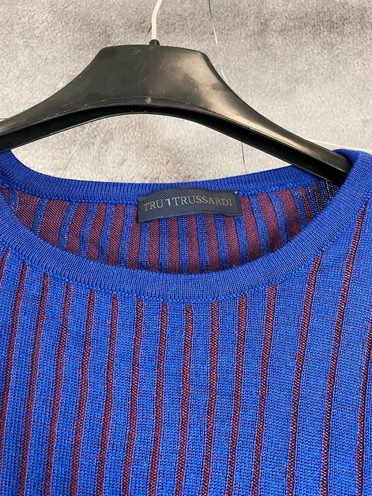 Trussardi Tru Trussardi Navy Blue Y2K Knit Sweater S Size US S / EU 44-46 / 1 - 3 Thumbnail