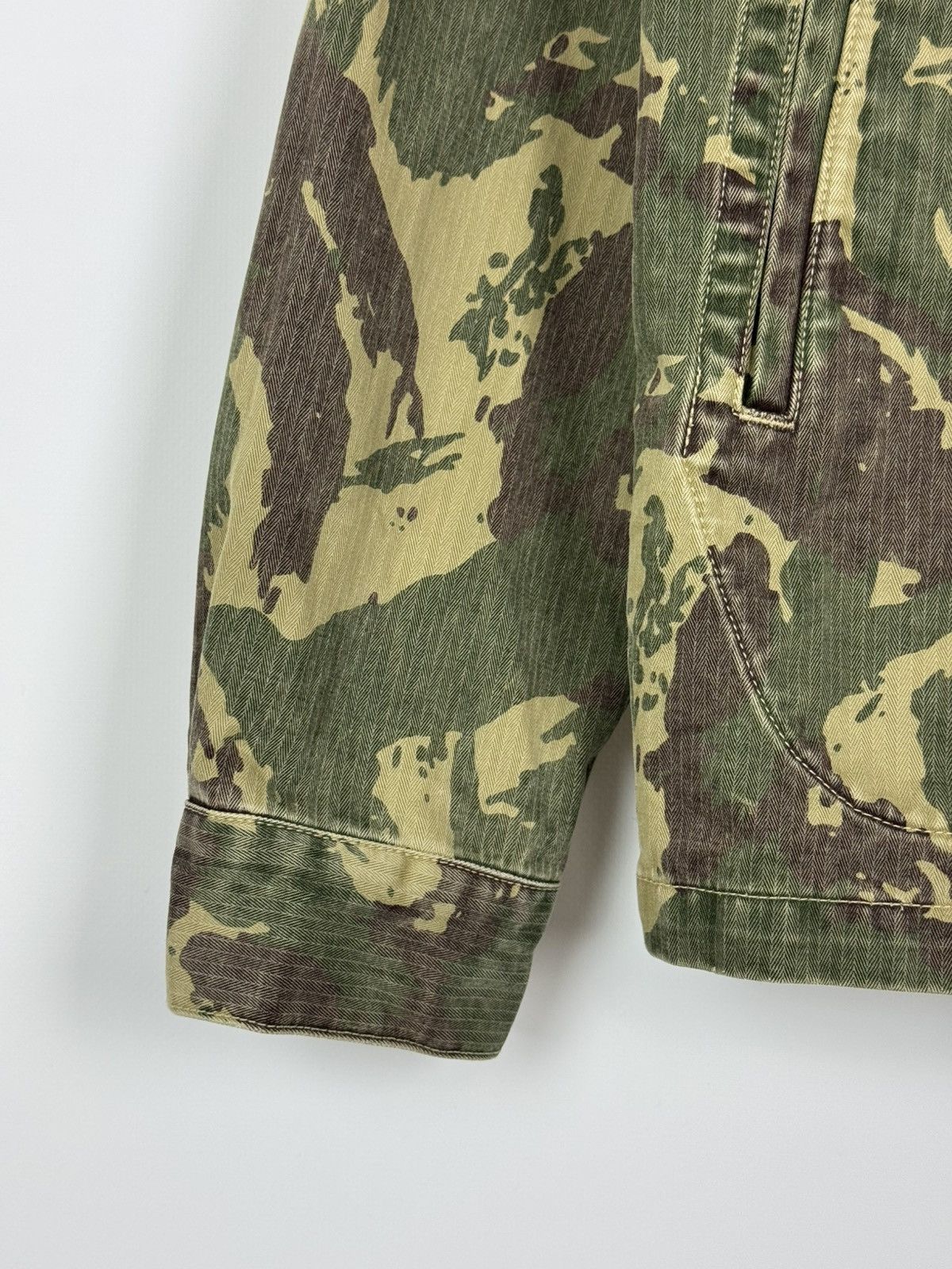 Momotaro Jeans Momotaro Jeans Herringbone Camouflage Pockets Light Jacket Size US L / EU 52-54 / 3 - 10 Thumbnail