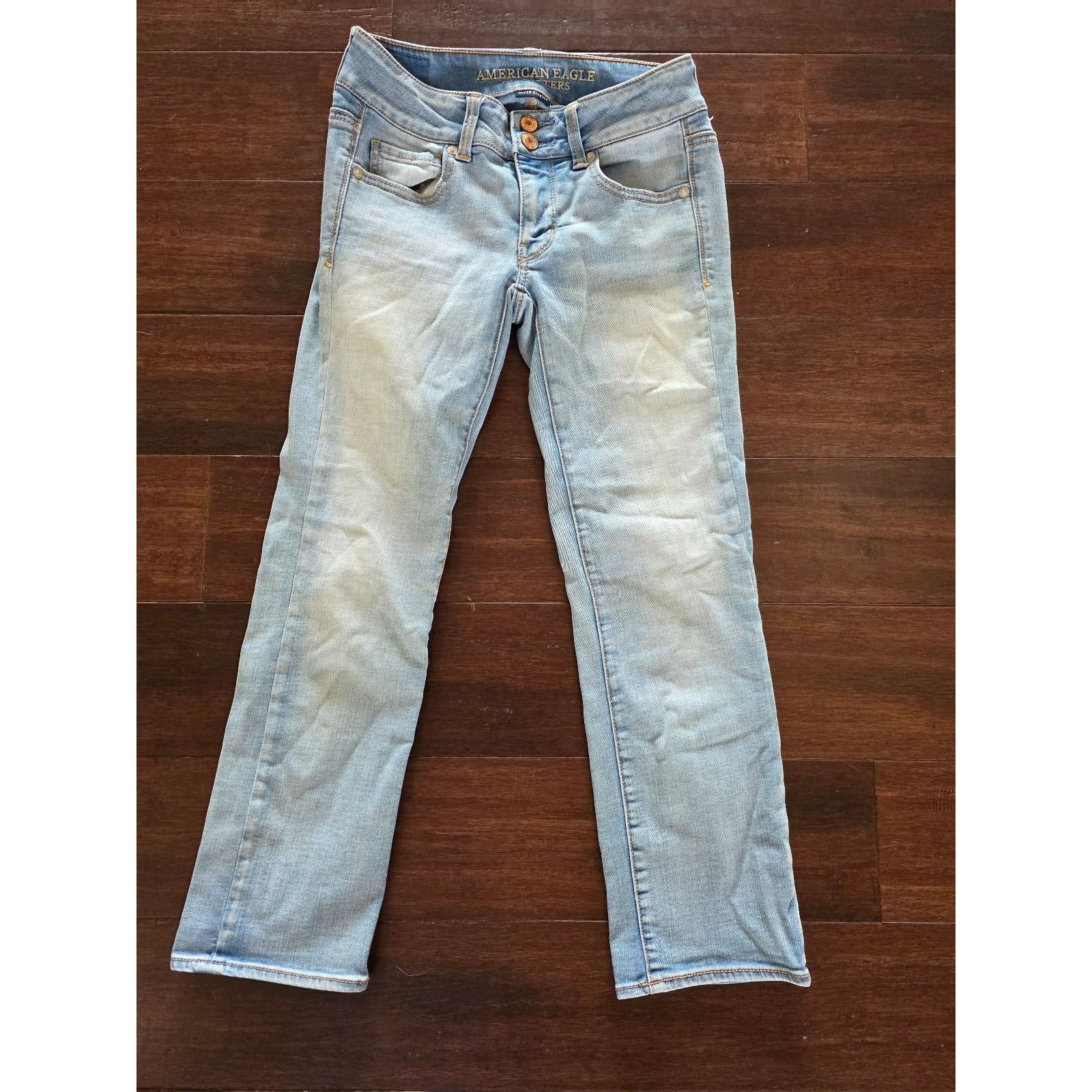 American Eagle Outfitters American Eagle Super Stretch Artist Crop Blue Jeans Women's Size 26" / US 2 / IT 38 - 1 Thumbnail