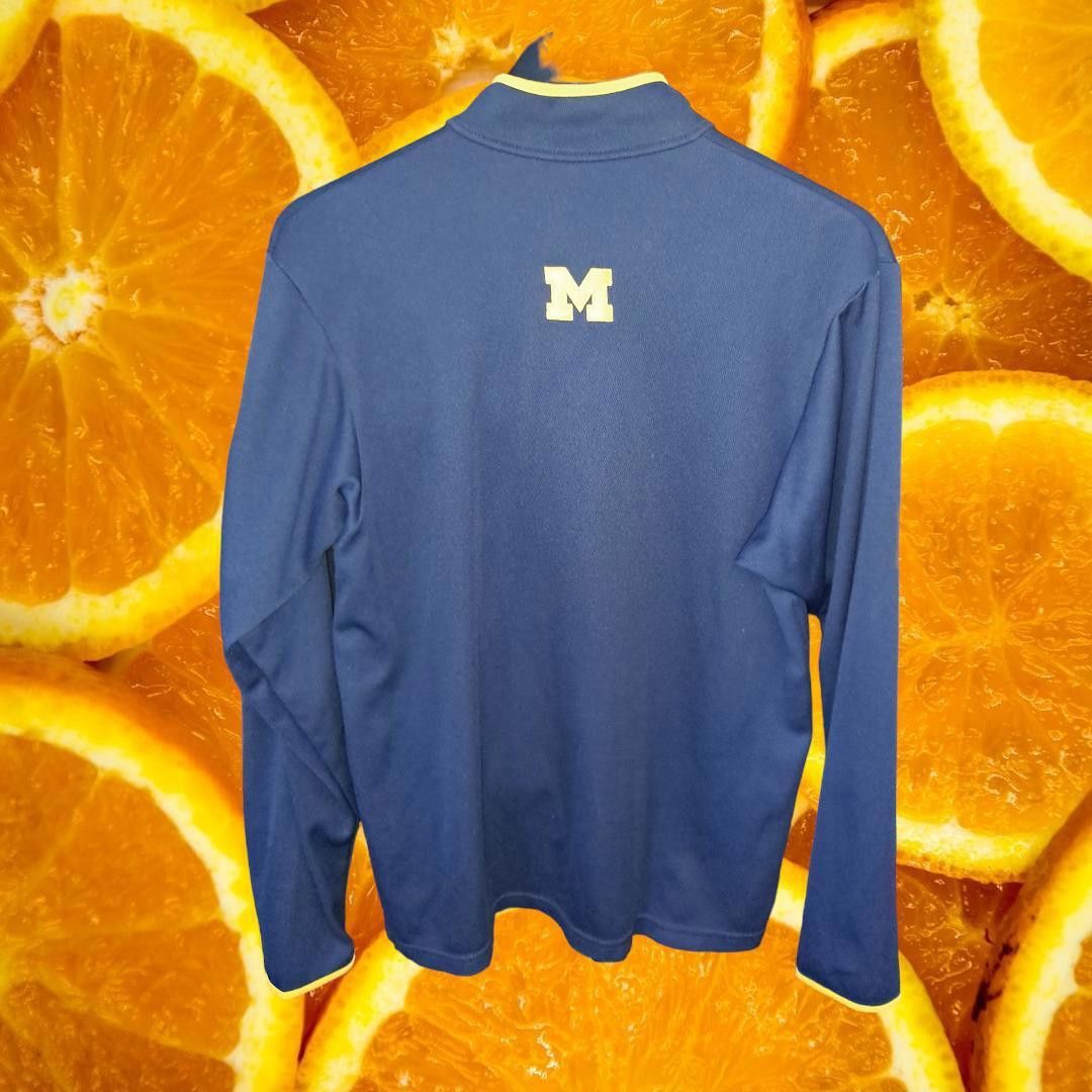 Nike Nike Michigan 1/4 Zip Blue and Yellow Long Sleeve Sweatshirt Size US M / EU 48-50 / 2 - 6 Thumbnail
